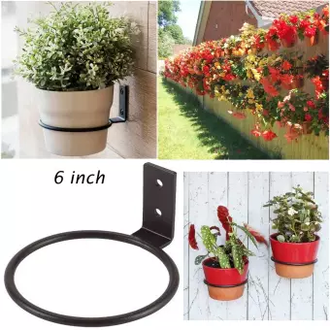 6 Inches Wall Mount Heavy Duty Indoor Outdoor Wall Decor Garden Plant Flower Pot Hanging Rack Stand