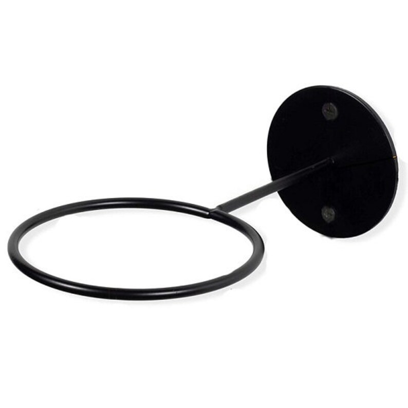 Black Round Wall Mounted / Wall Hang Ring Holder for Flower Pot Plant 5 inch