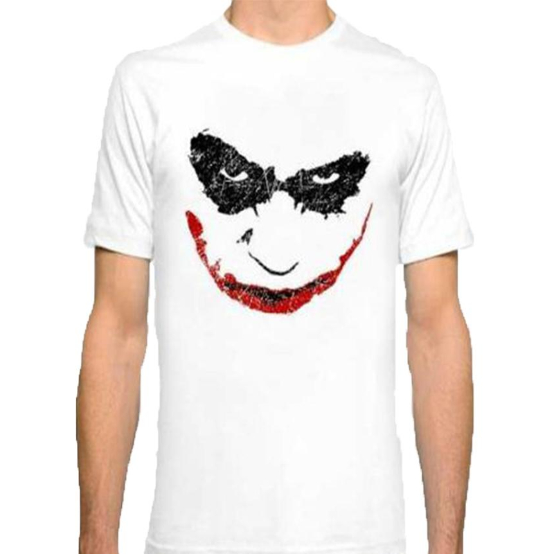 White Cotton Joker Face T-Shirt