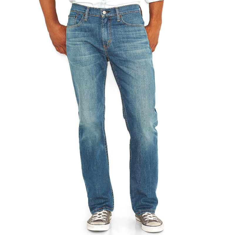 Mens Straight Sky Blue Fit Jeans For Men