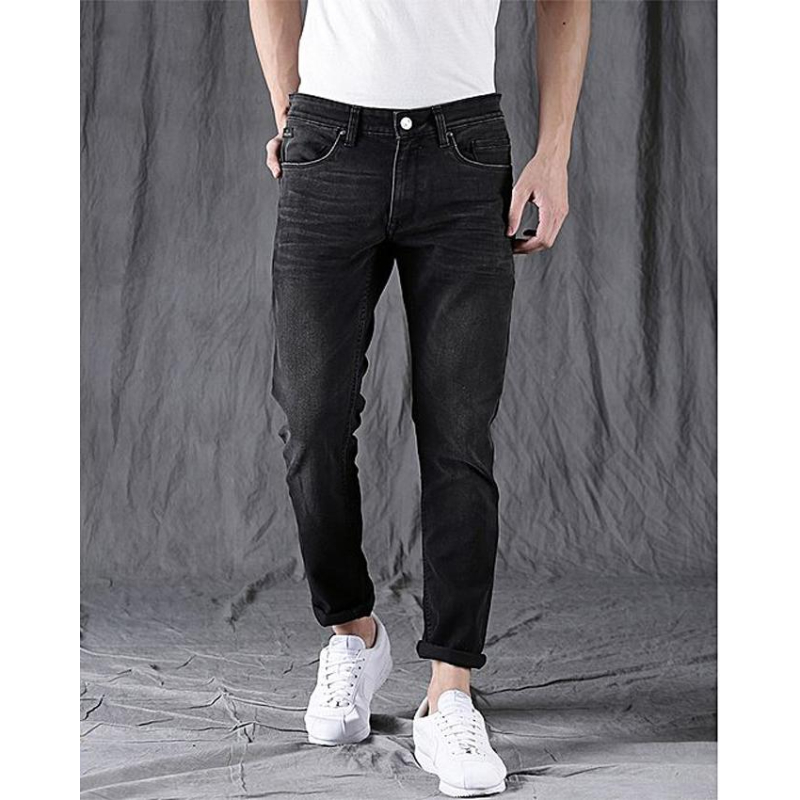 Black Slim Fit Mid-Rise Clean Look Stretchable Jeans