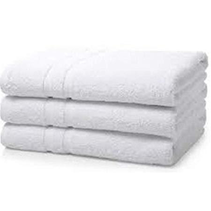 Export Quality Luxury Cotton Bath Towel Set 50x85 (Pack of 3) , White, Highly Absorbent, Machine Washable Sport and Workout Towels