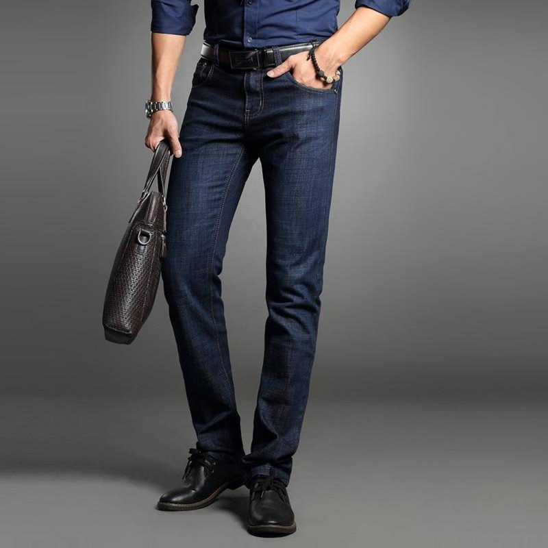 Dark Blue Slim Fit High-Rise Clean Look Stretchable Jeans