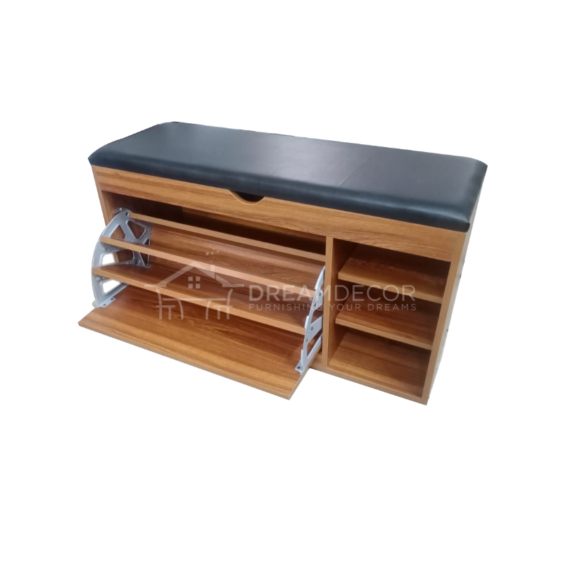 Revolving Wooden Shoe Rack Organizer / Rotatable Flip Door Shoe Cabinet