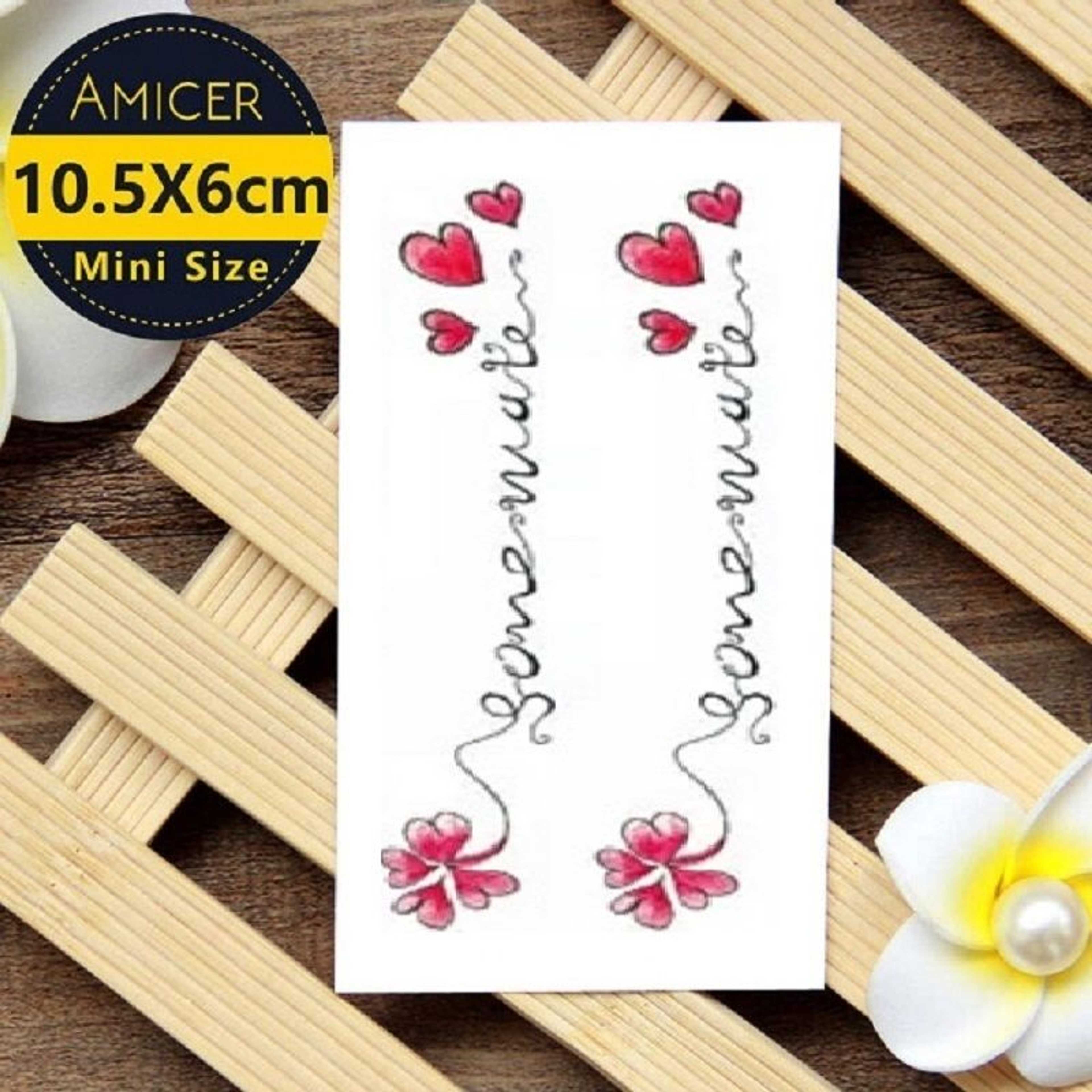 Tree Style Red Heart Blossom Flower Water Proof Temporary Tattoo Sticker Body Tattoo