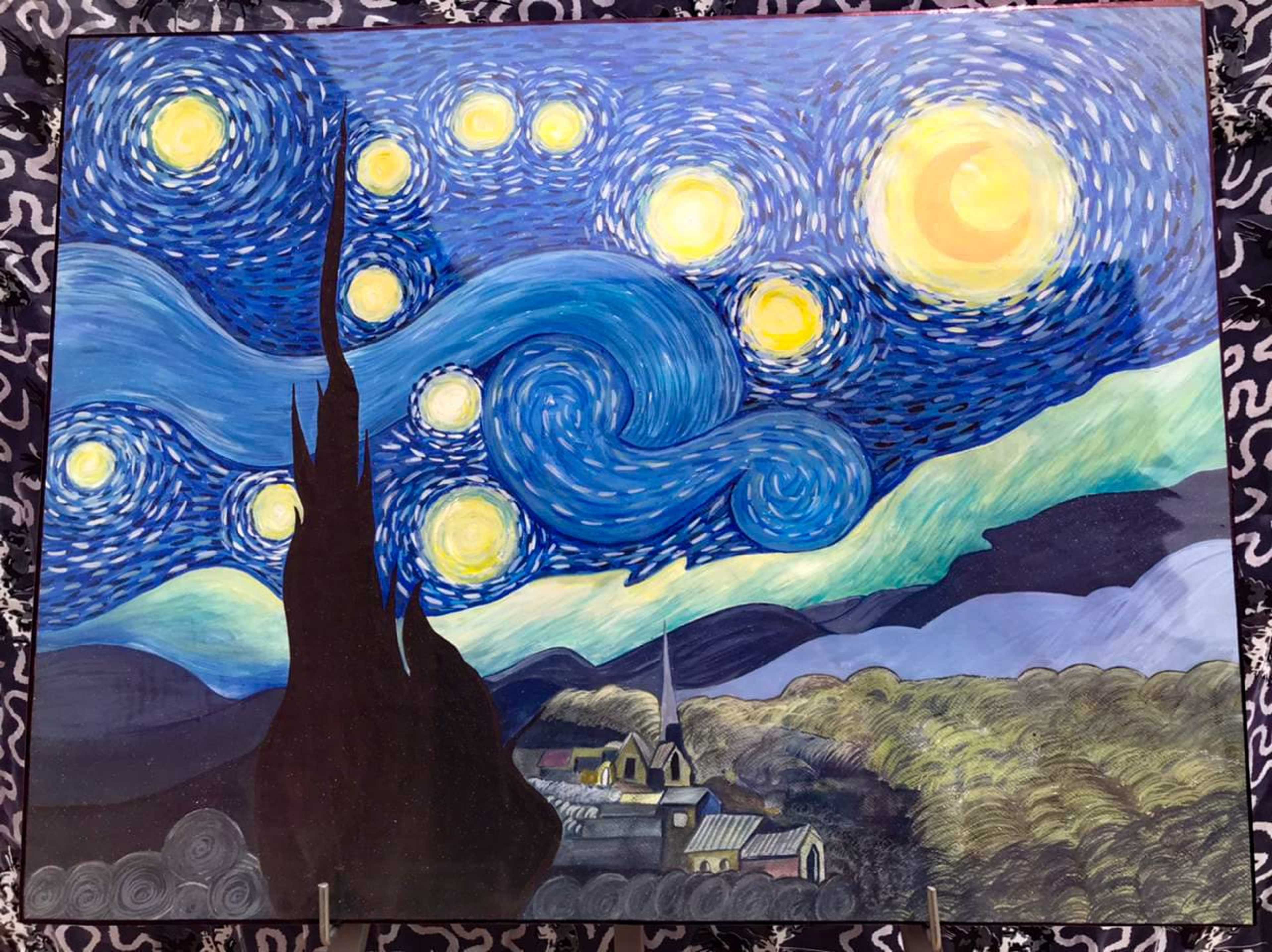 Recreating Starry Night by Vincent Van Gogh