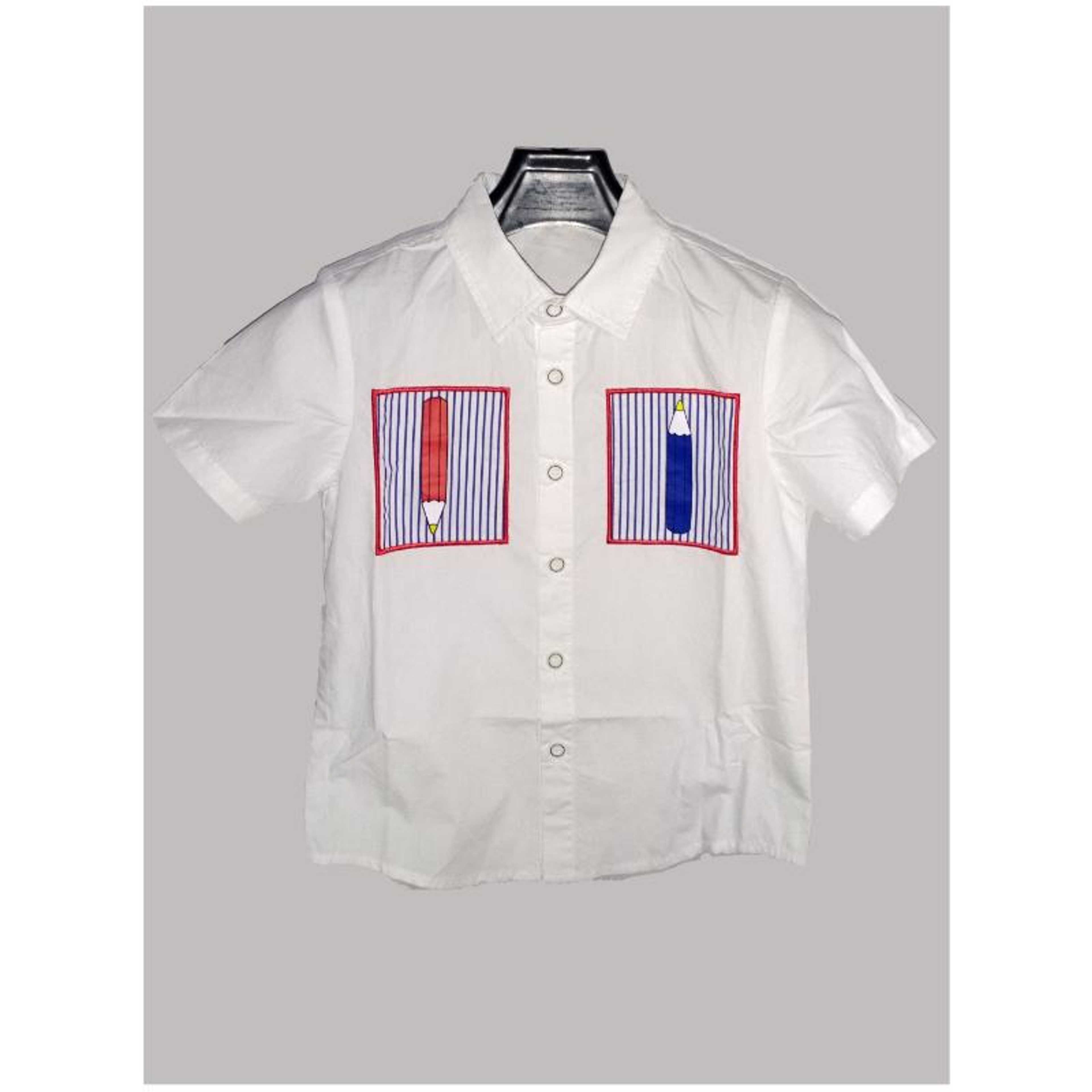 Designer Dark Blue and White Shirt For Kids