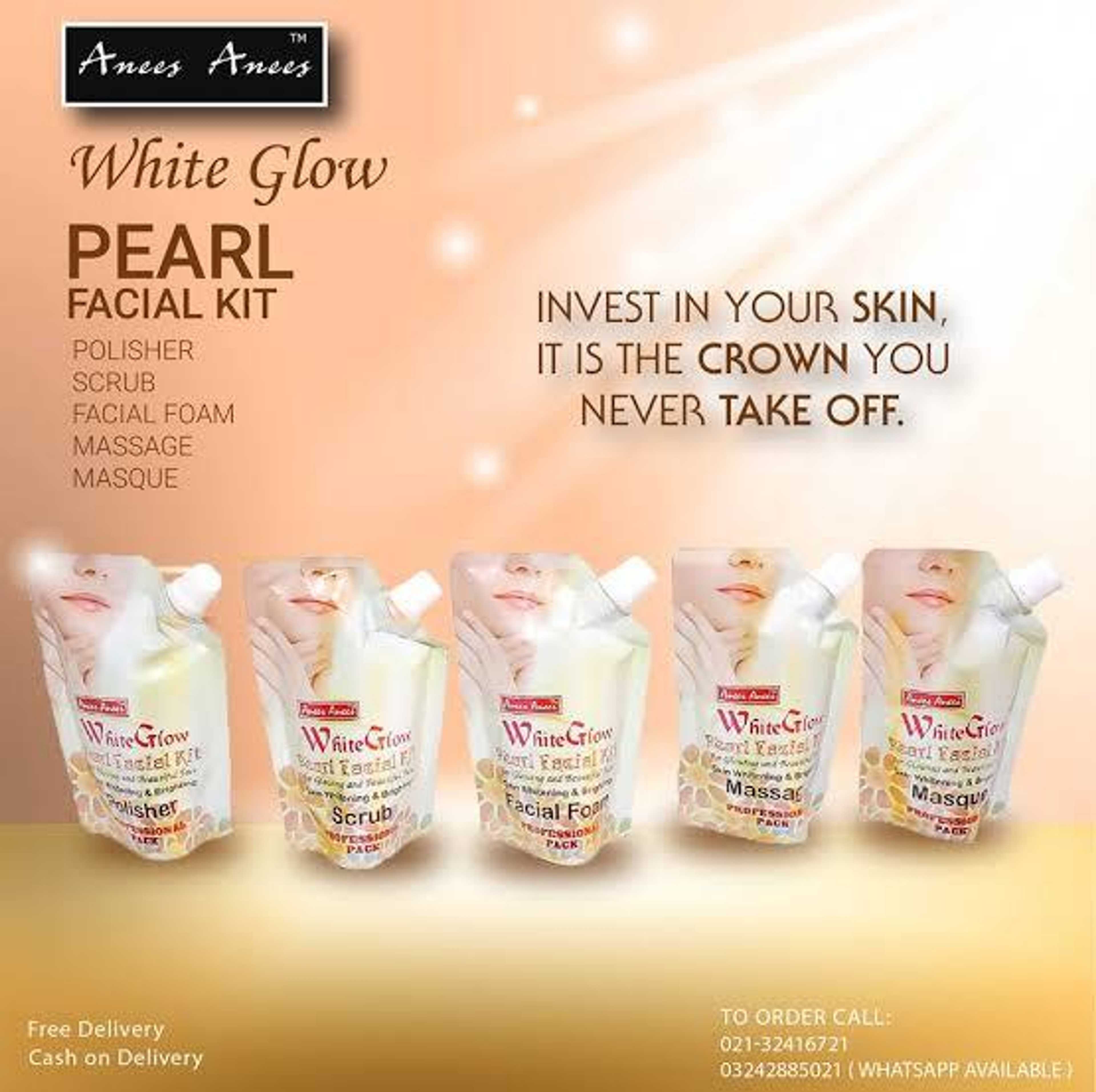White Glow Pearl Facial Kit 5 in 1