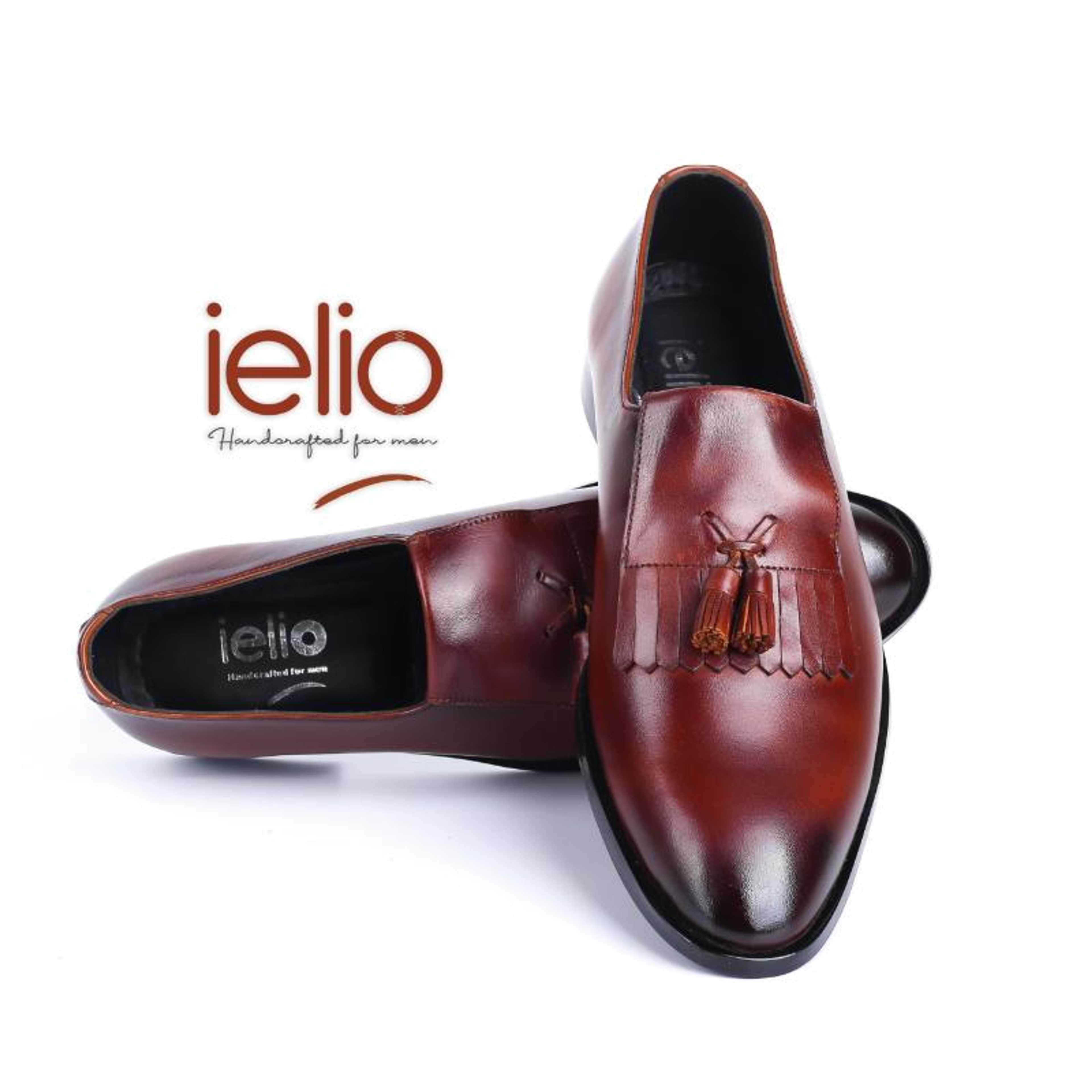 Calfskin Brown Color Leather Shoes Moccasins for Men (MCN009) - Product Main Image