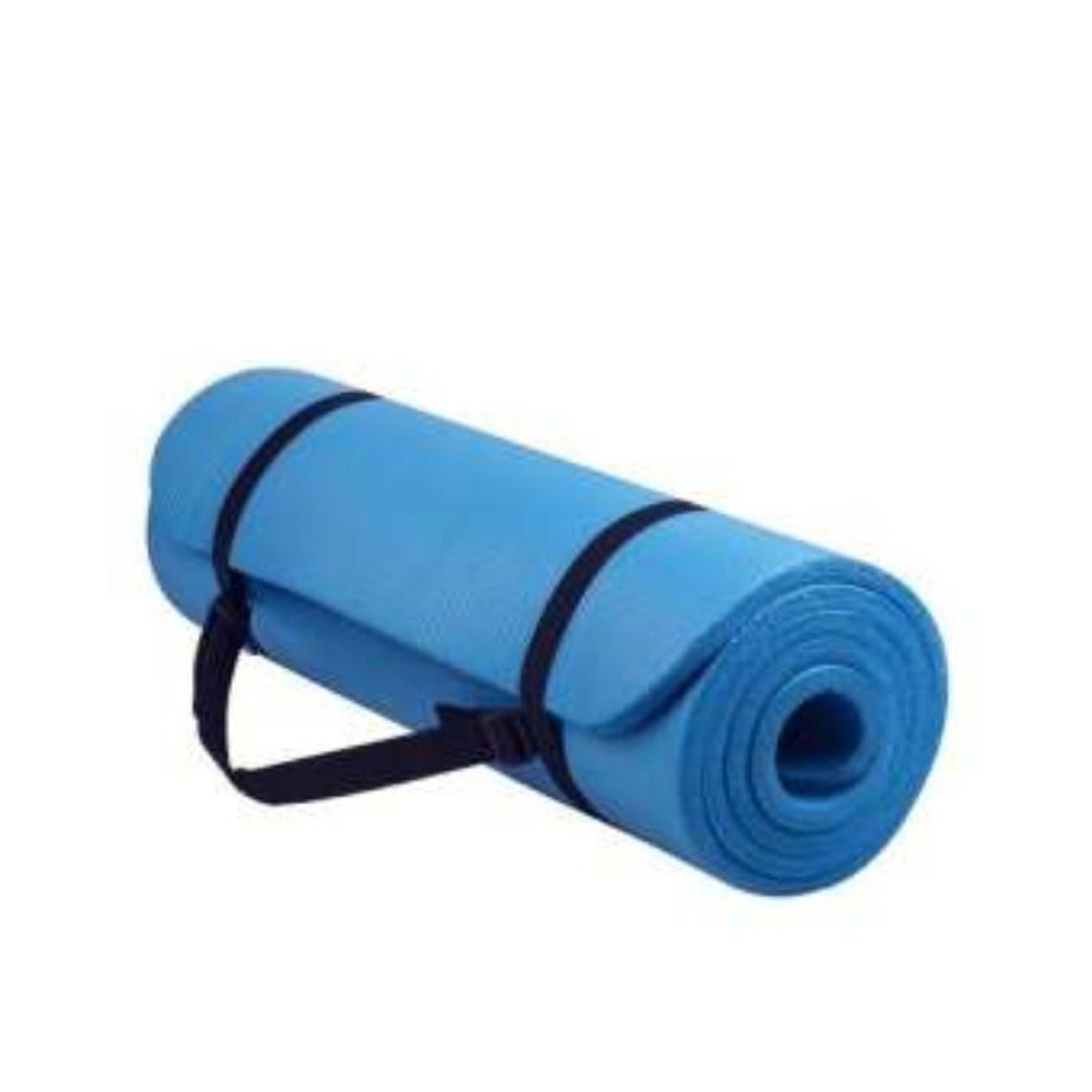 Non-Slip PVC Yoga Mat – 10mm – Blue