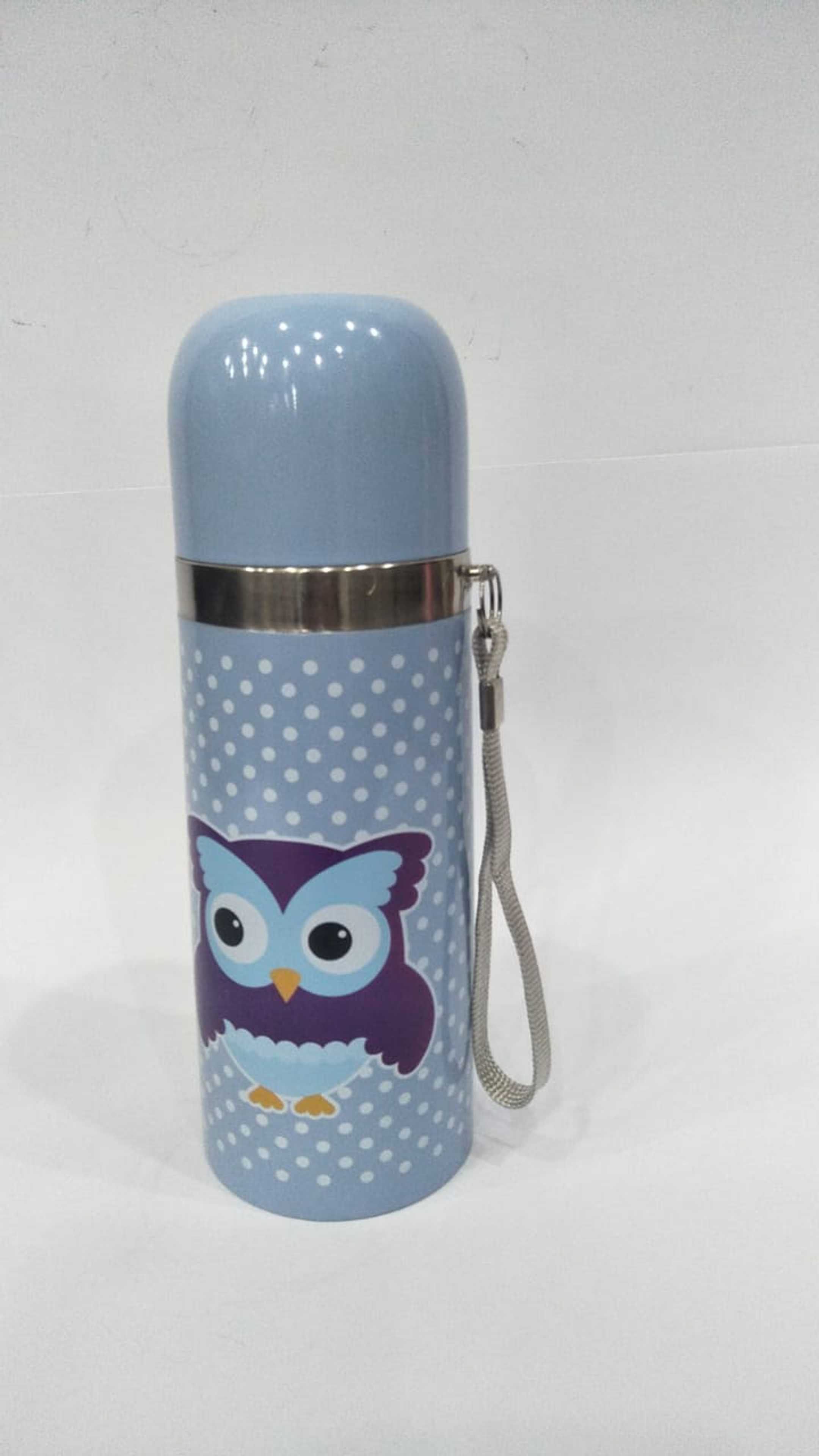 Owl Water Bottle in Blue Color 