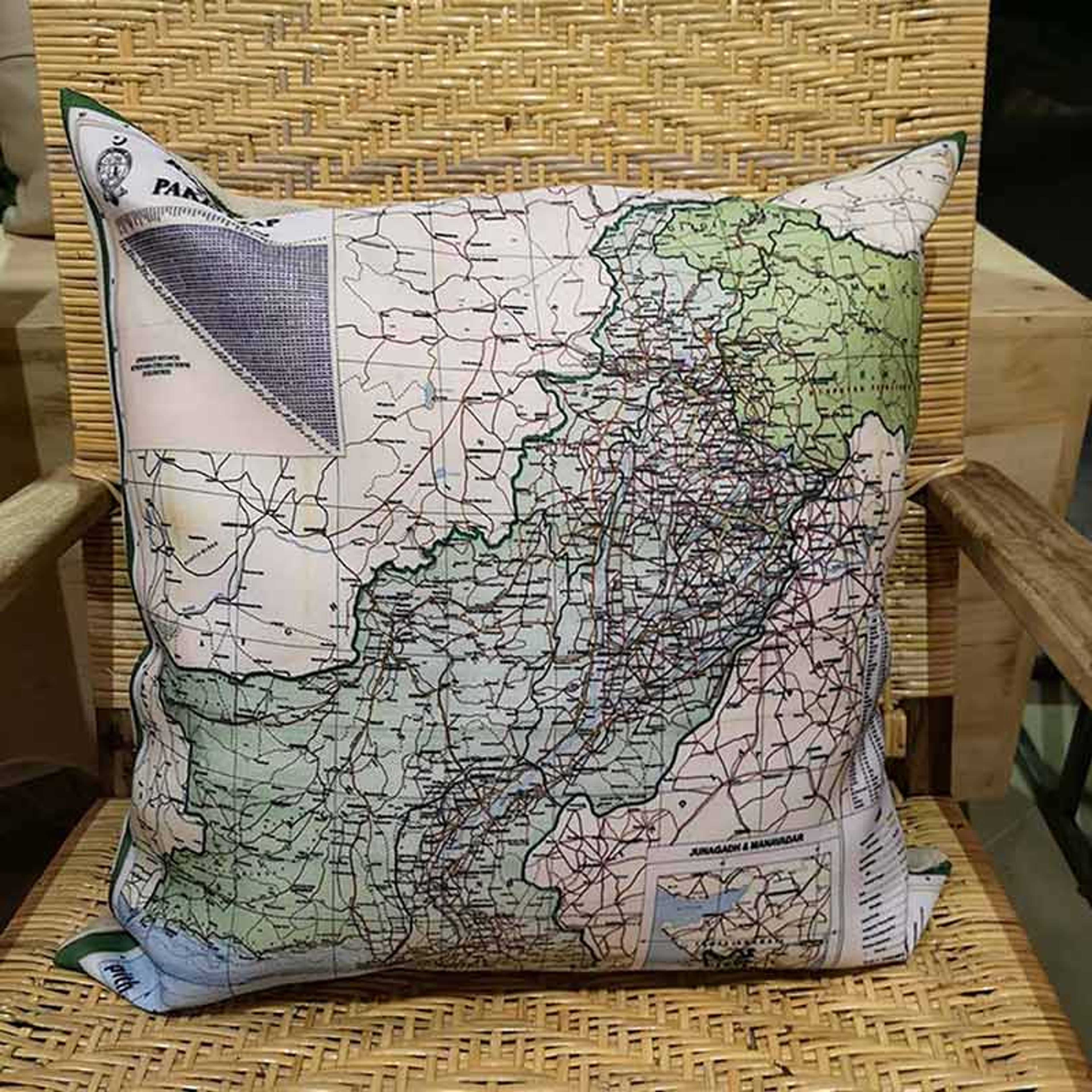 MAP OF PAKISTAN CUSHION COVER