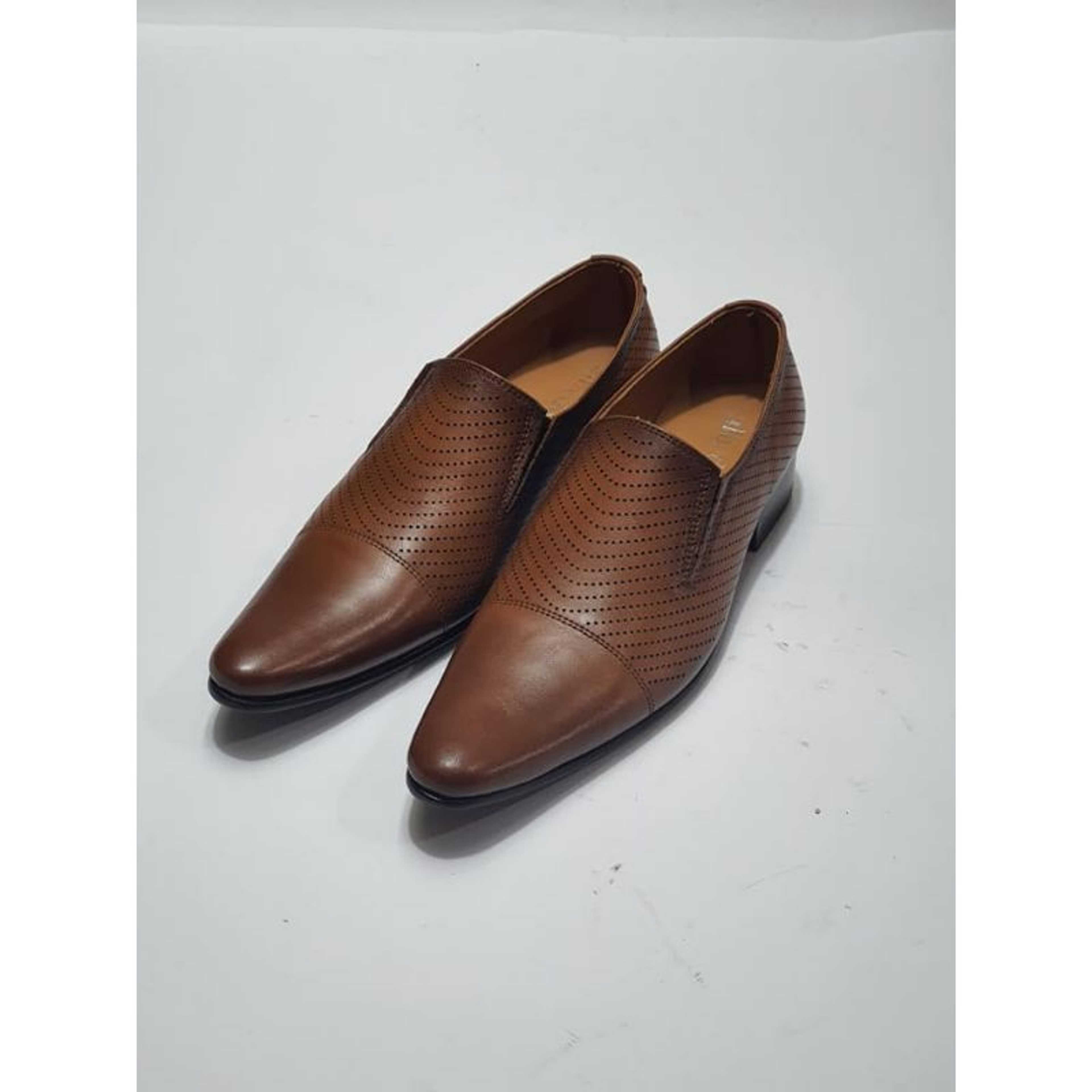 (G-011) Cow Leather Mustard Color Shoes for Men