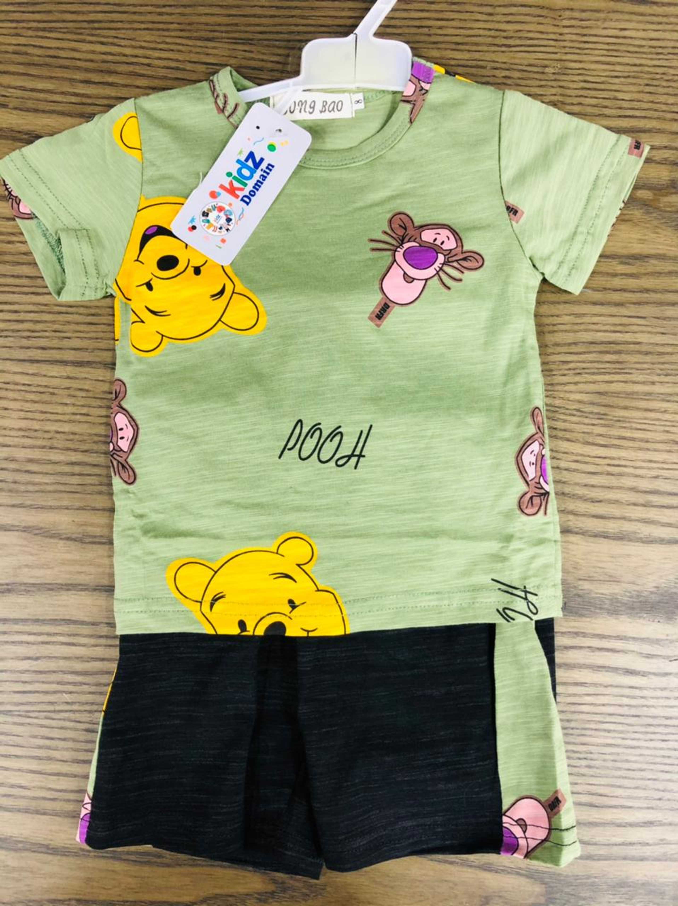 black and green honey the pooh nicker suit