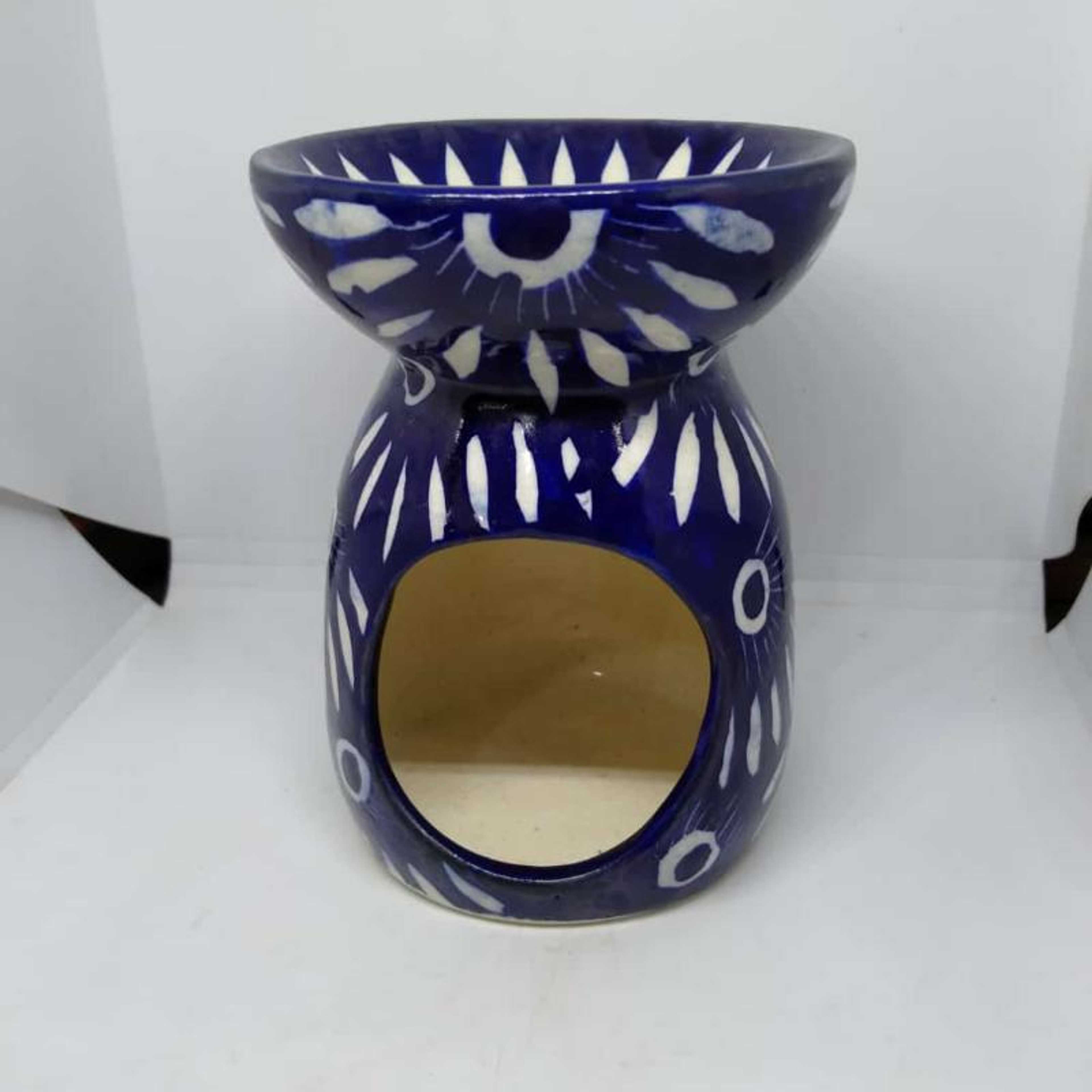Blue Pottery Essential Oil & Oudh Burner / Handpainted/ Handicraft