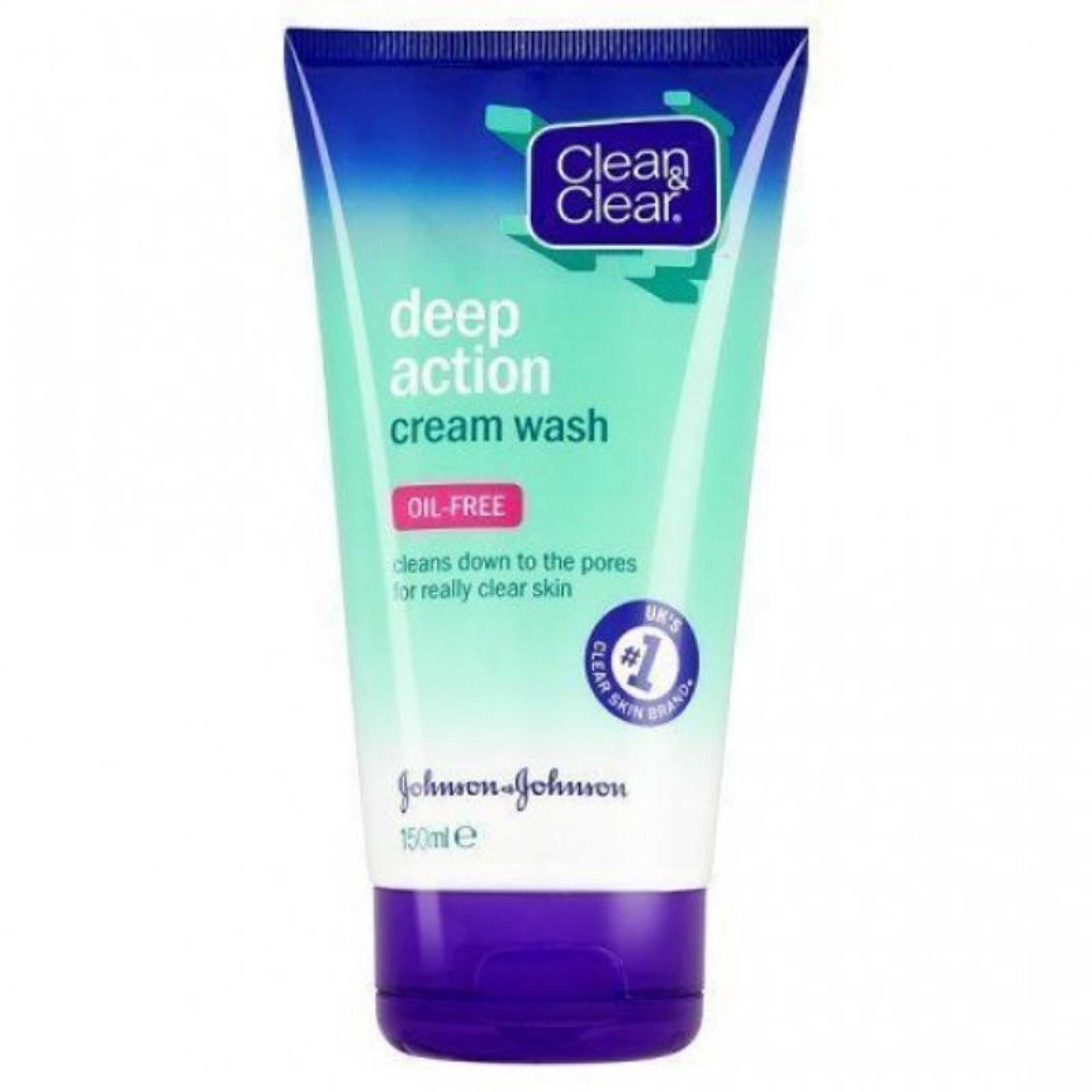 CLEAN & CLEAR Deep Action Cream Wash Oil-Free 150Ml