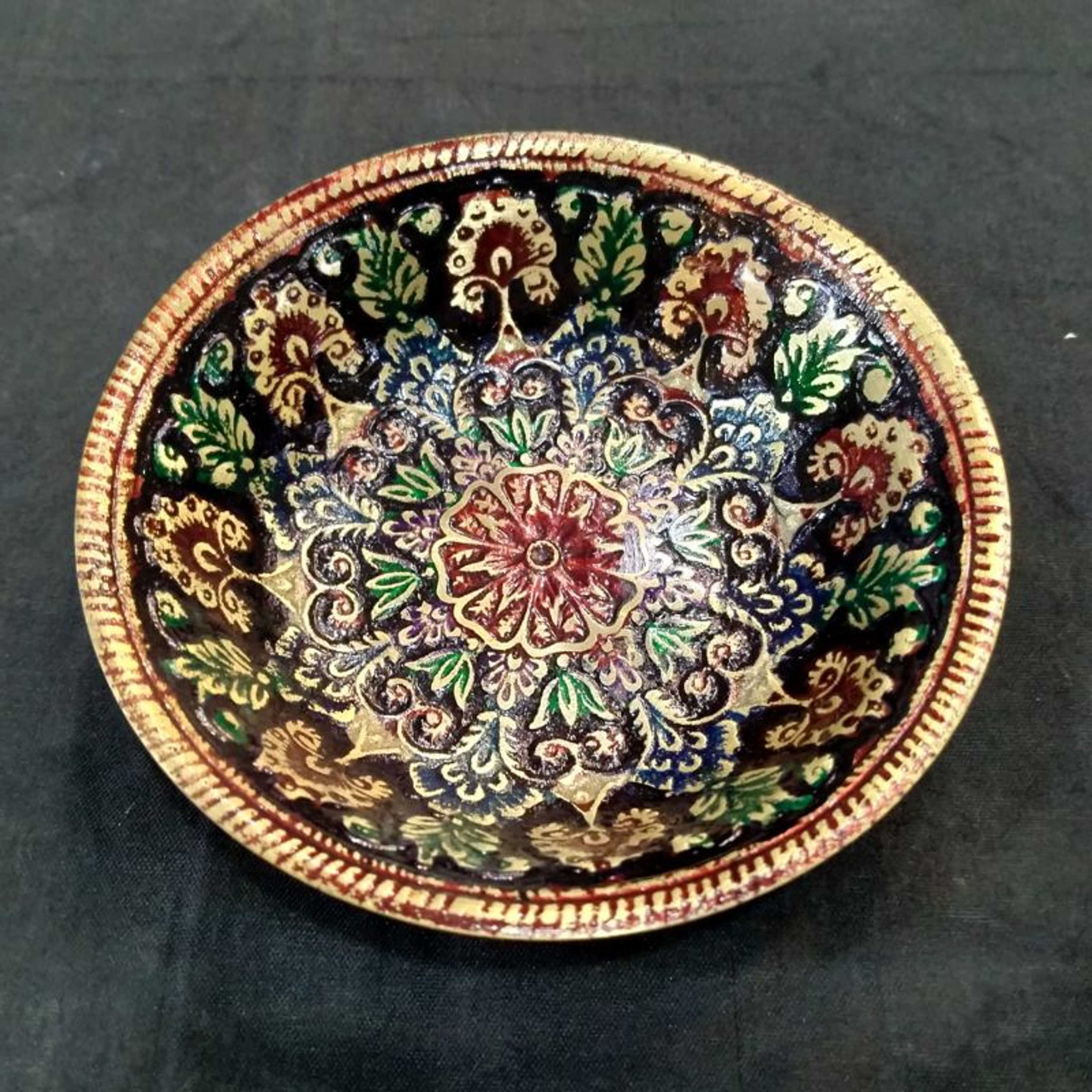 Brass colorful Bowl / Home decor / handicrafts / CULTURAL / TRADITIONAL /