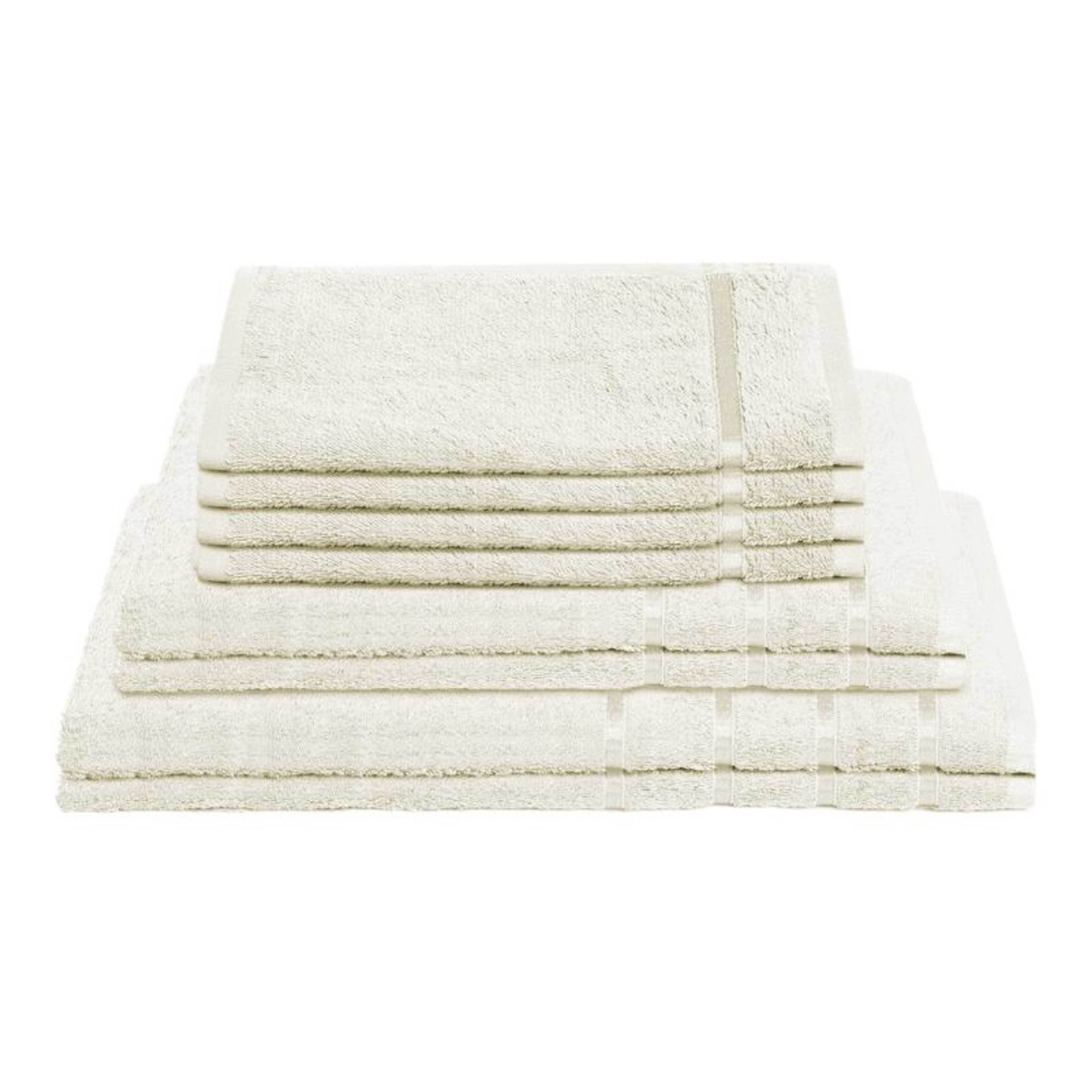 ( Pack Of 6)Cream Premium Towel