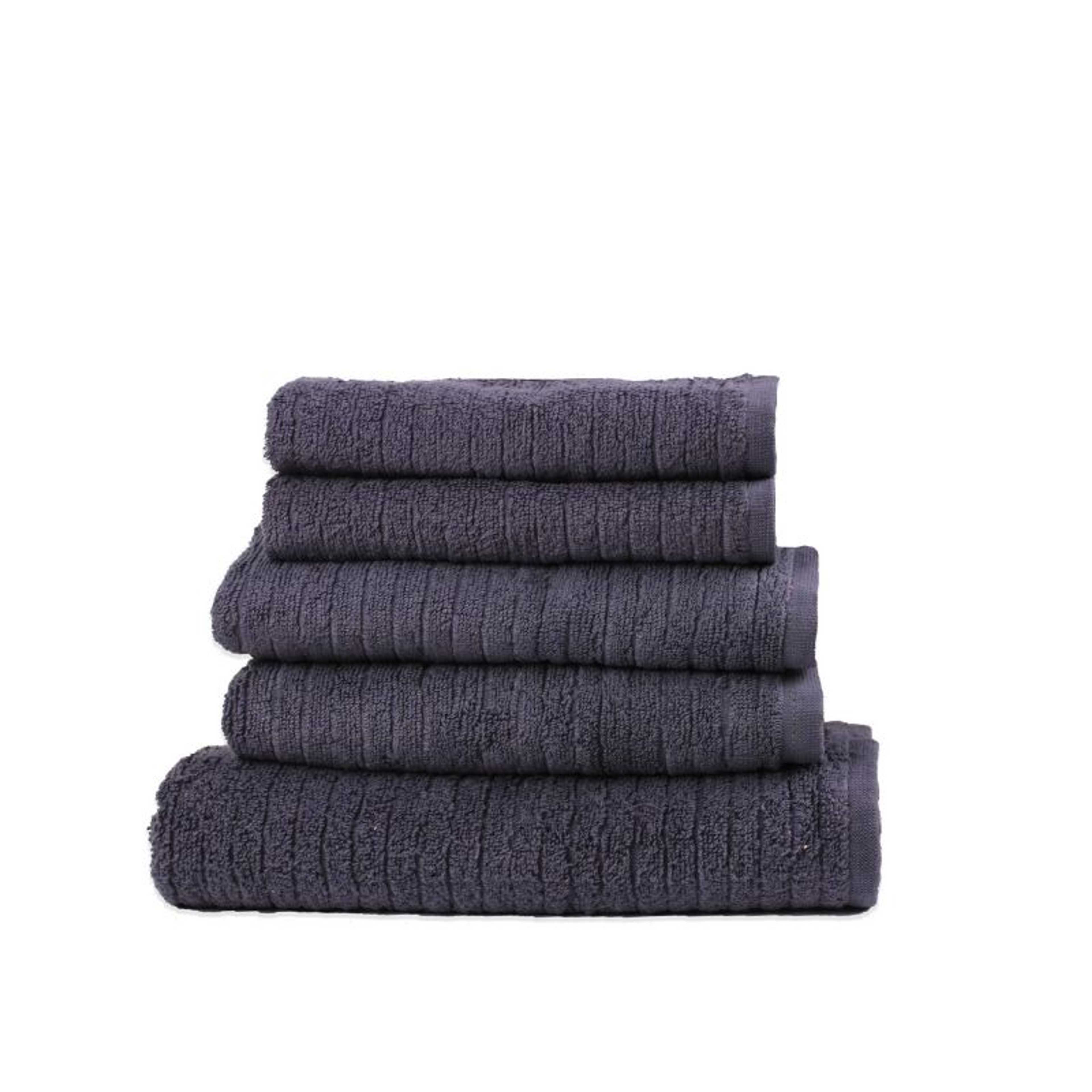 (Pack Of 5)Dark Grey Luxe Towel Set