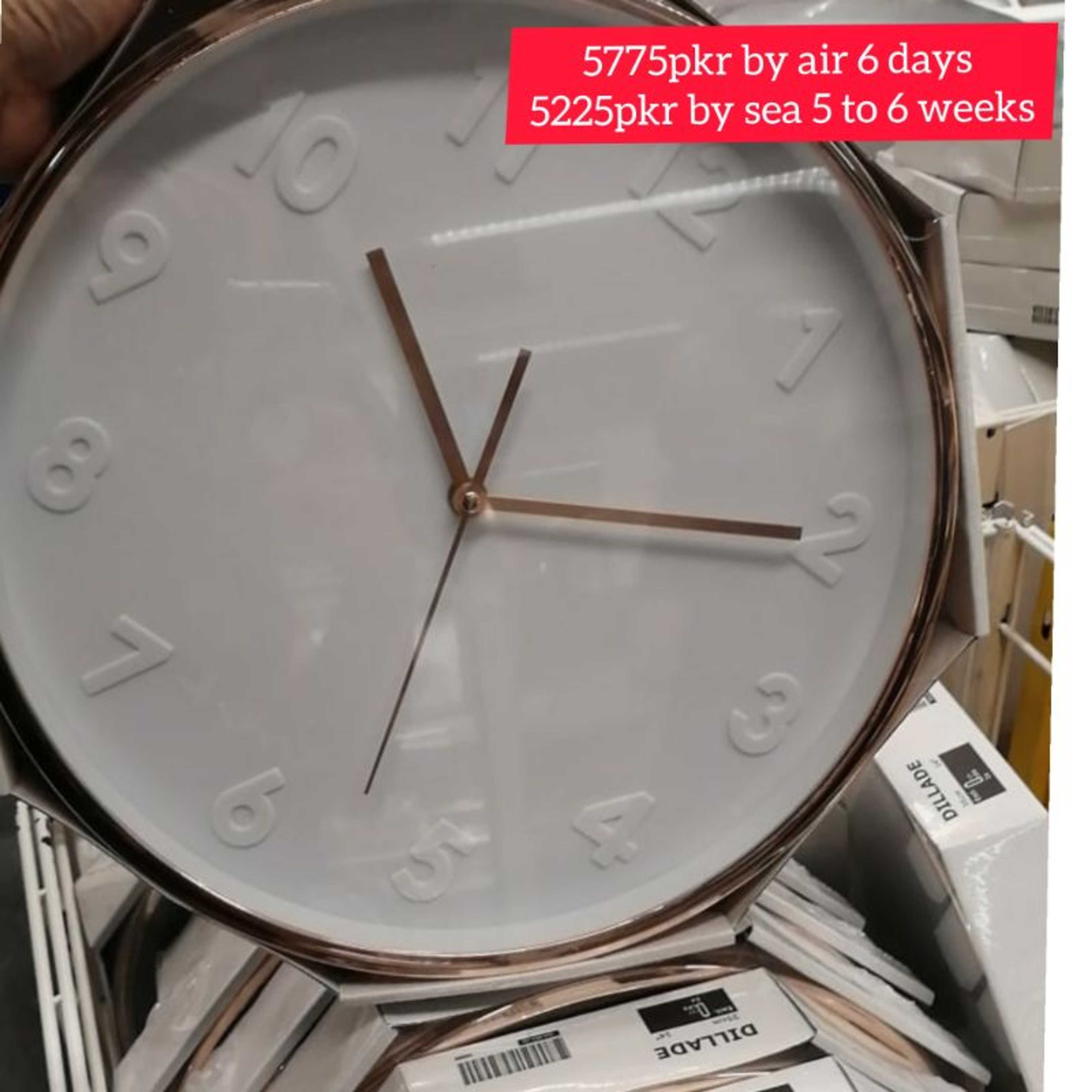 Silver white clock