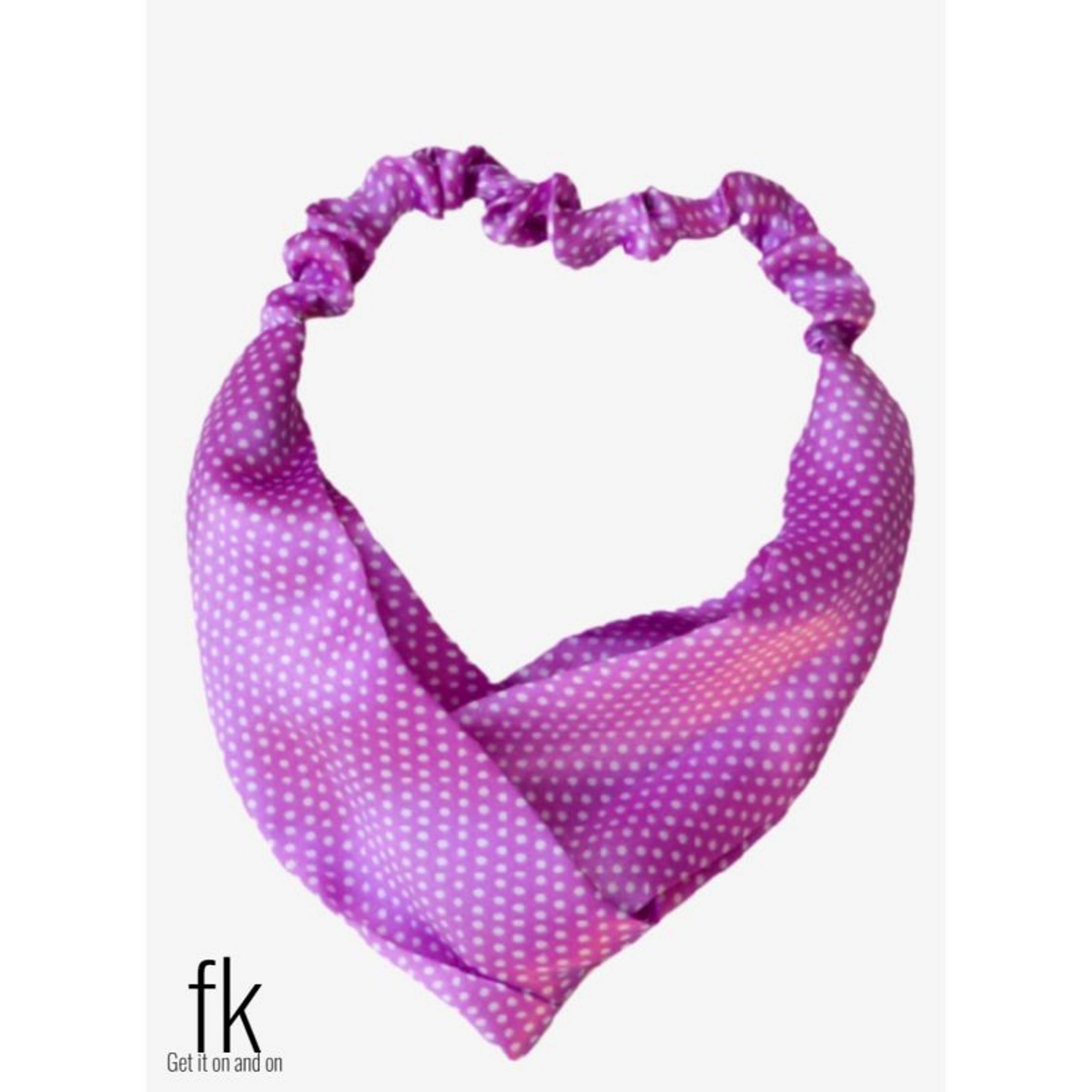 Purple Dot Silk Headband