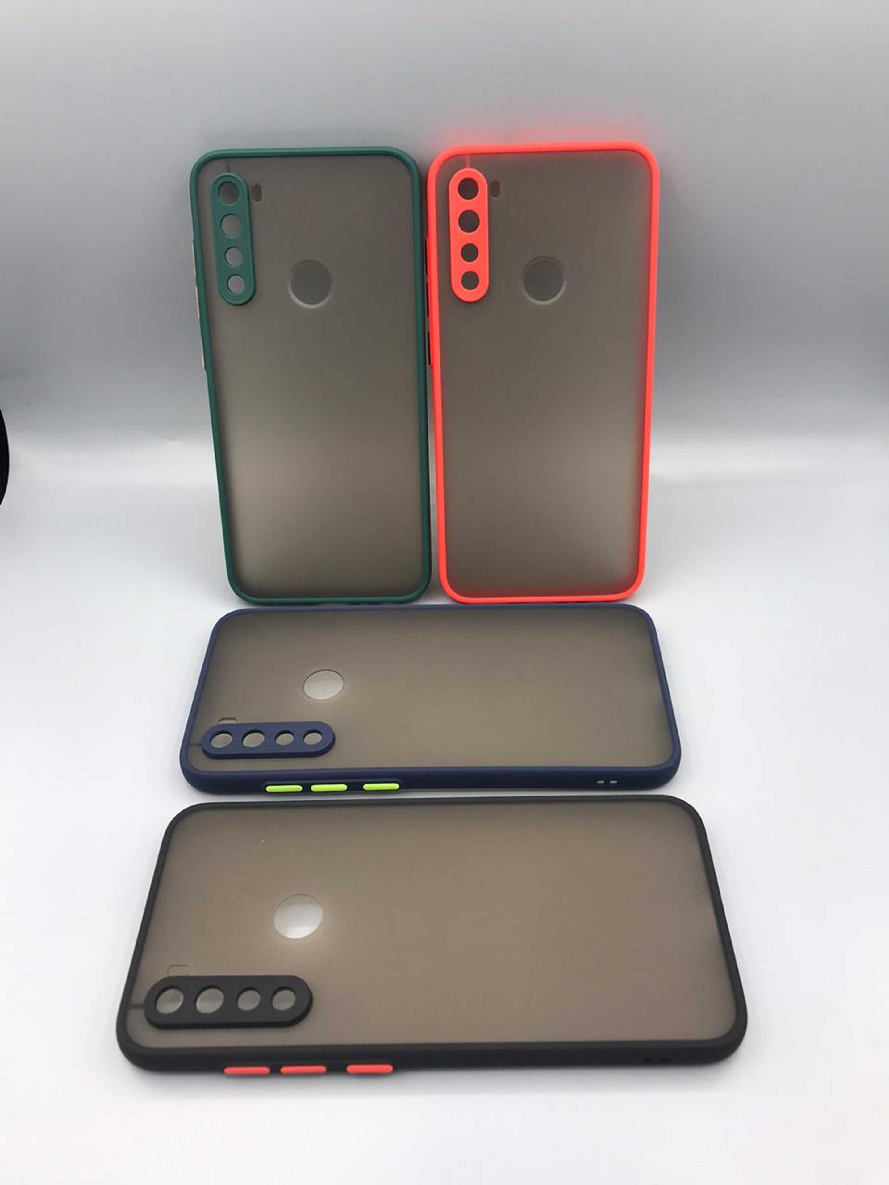 Redmi Note 8 PC Matt Color Button Camera Protection TPU Design Case Matte Scrub Shockproof Back Cover