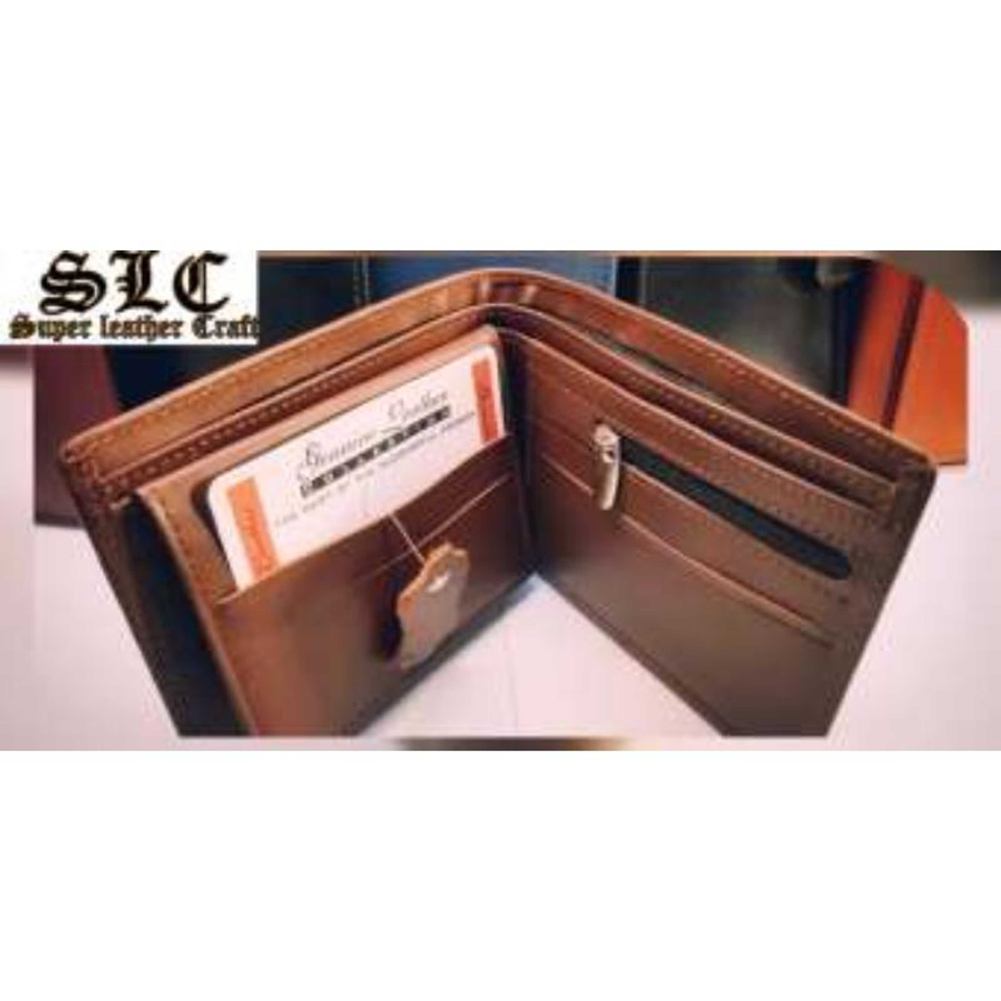Cow Leather Wallet For Men Brand New Wallet Best For Gift Someone Packed in Box - Product Main Image