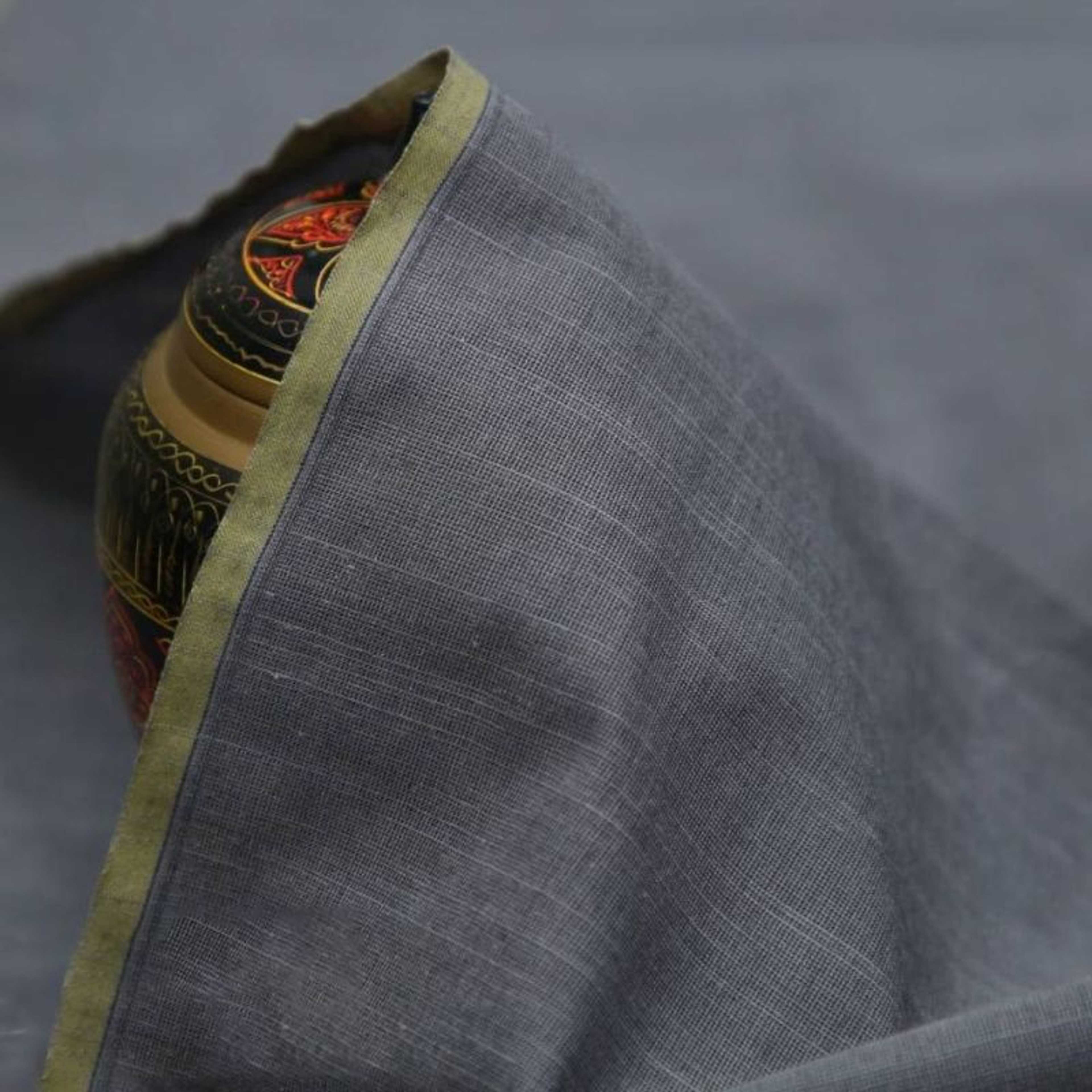 "Dark Grey Color Khaddar Summer Collection Unstitched Suit 7 Metres "