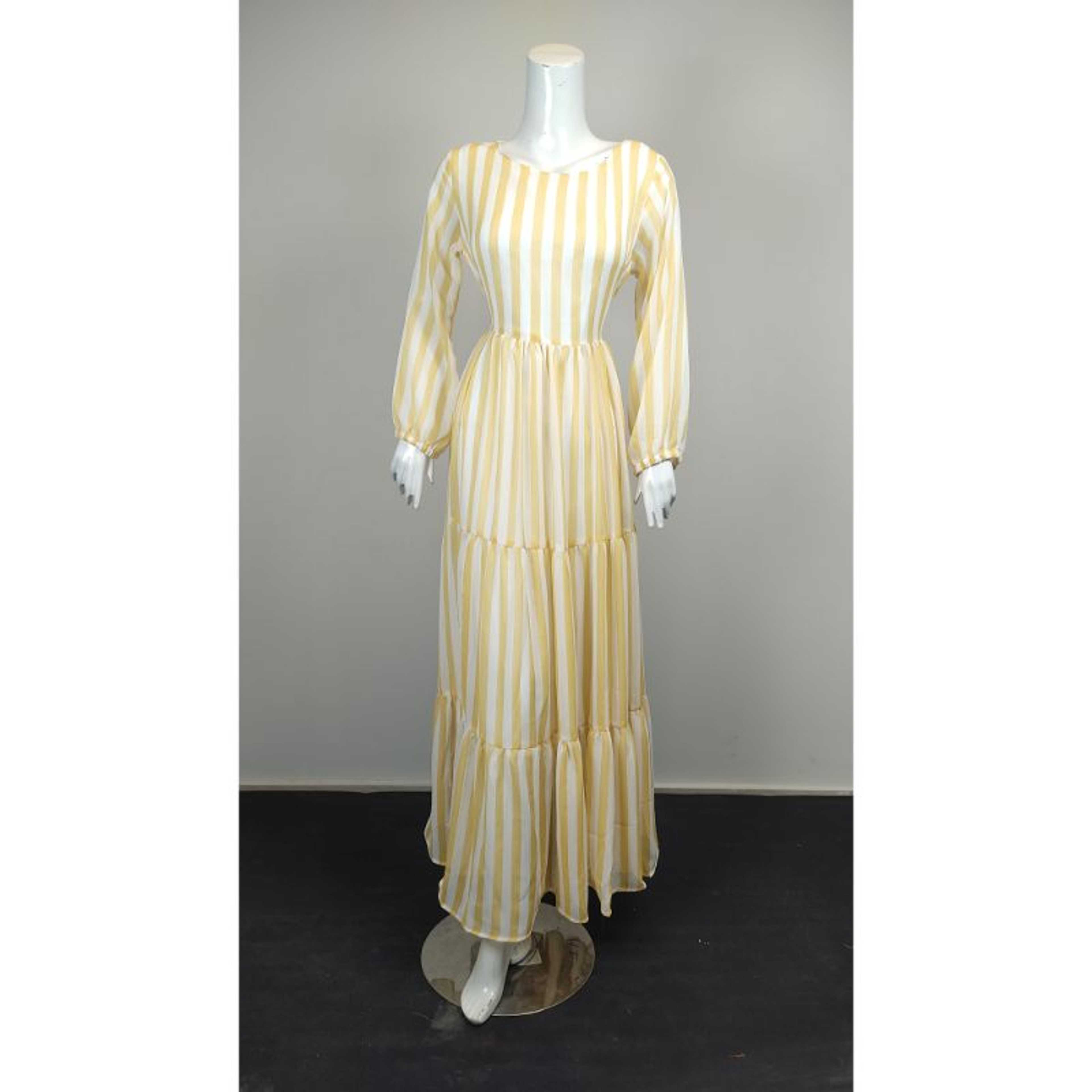 Yellow and White Stripe Maxi