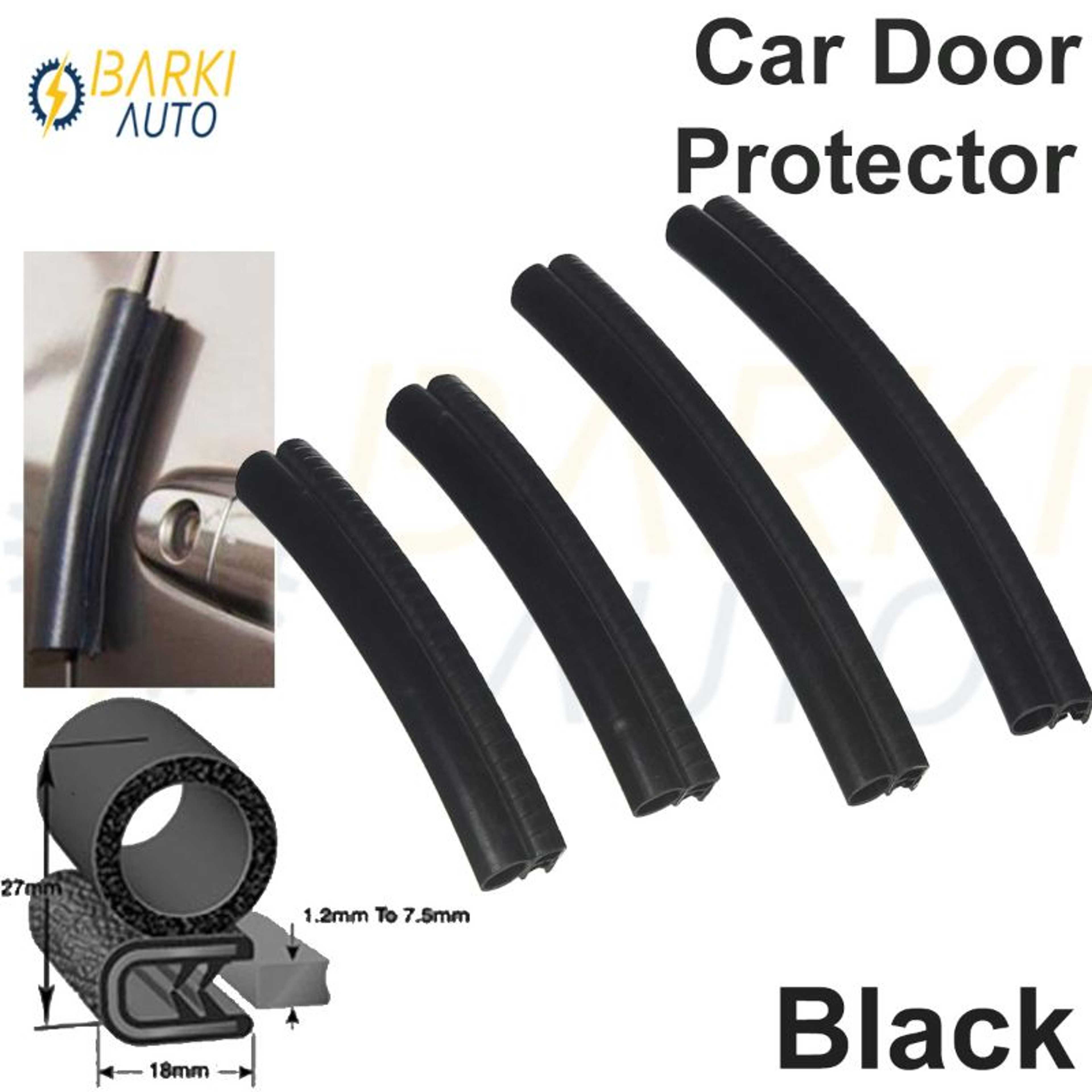 Universal car Door Guards Protector Black 2 large & 2 small 4 Piece