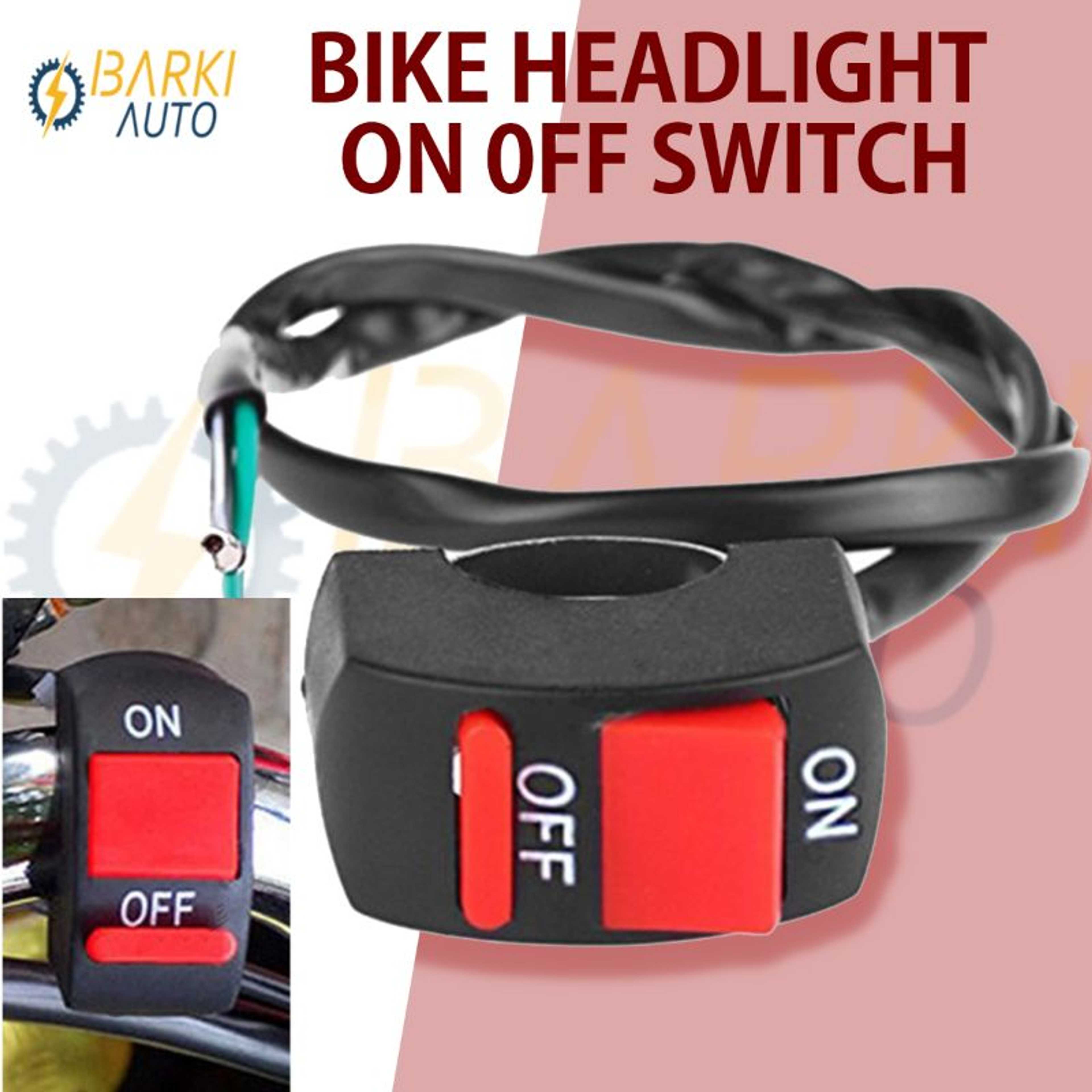 Universal Motorcycle Handlebars Switch ON/OFF Button Connector 12V Bike Handlebar EXTRA Switch For LED Spotlight