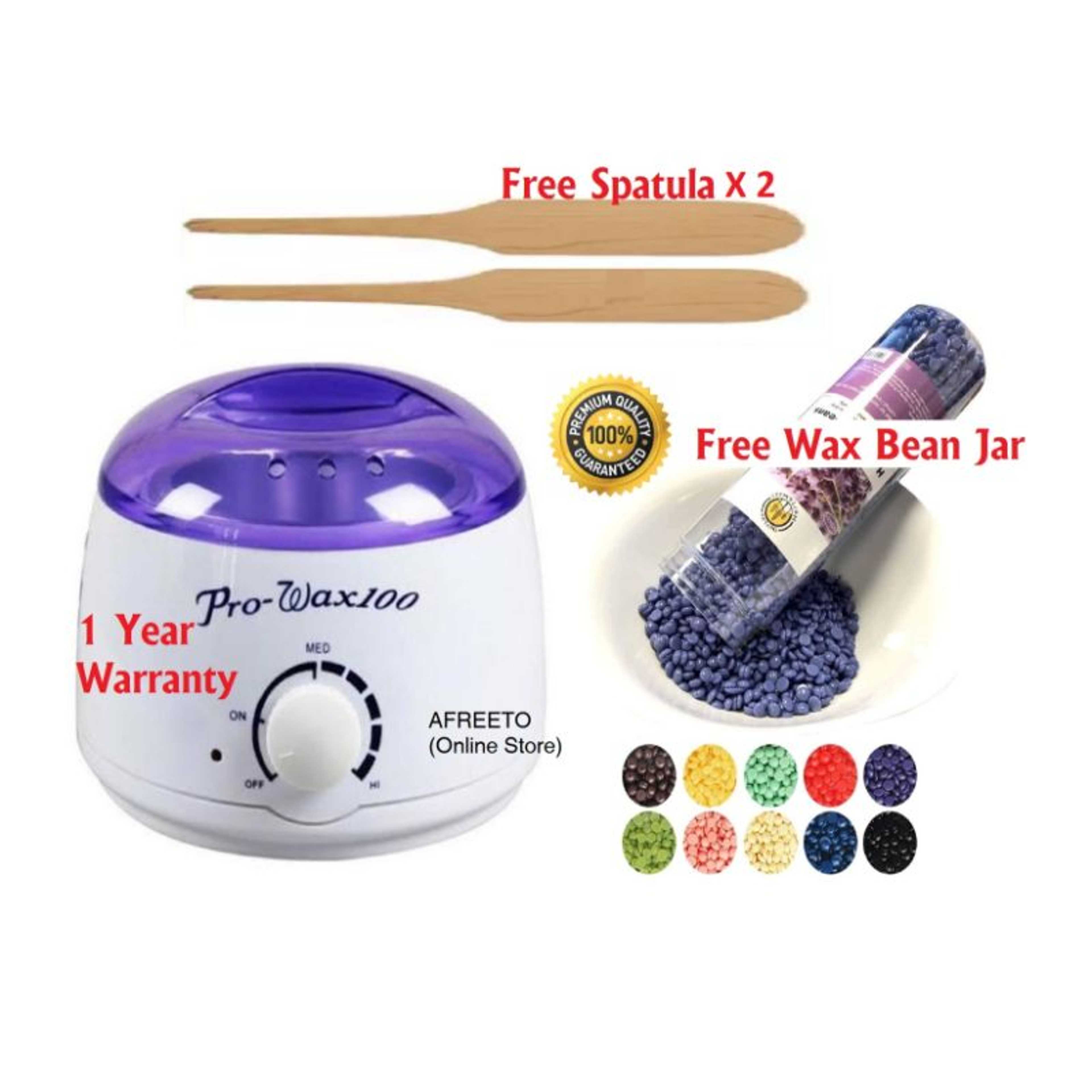 "Wax Heater And Warmer Pro-Wax 100 With Imported Wax Beans Jar and Wax Spatula "