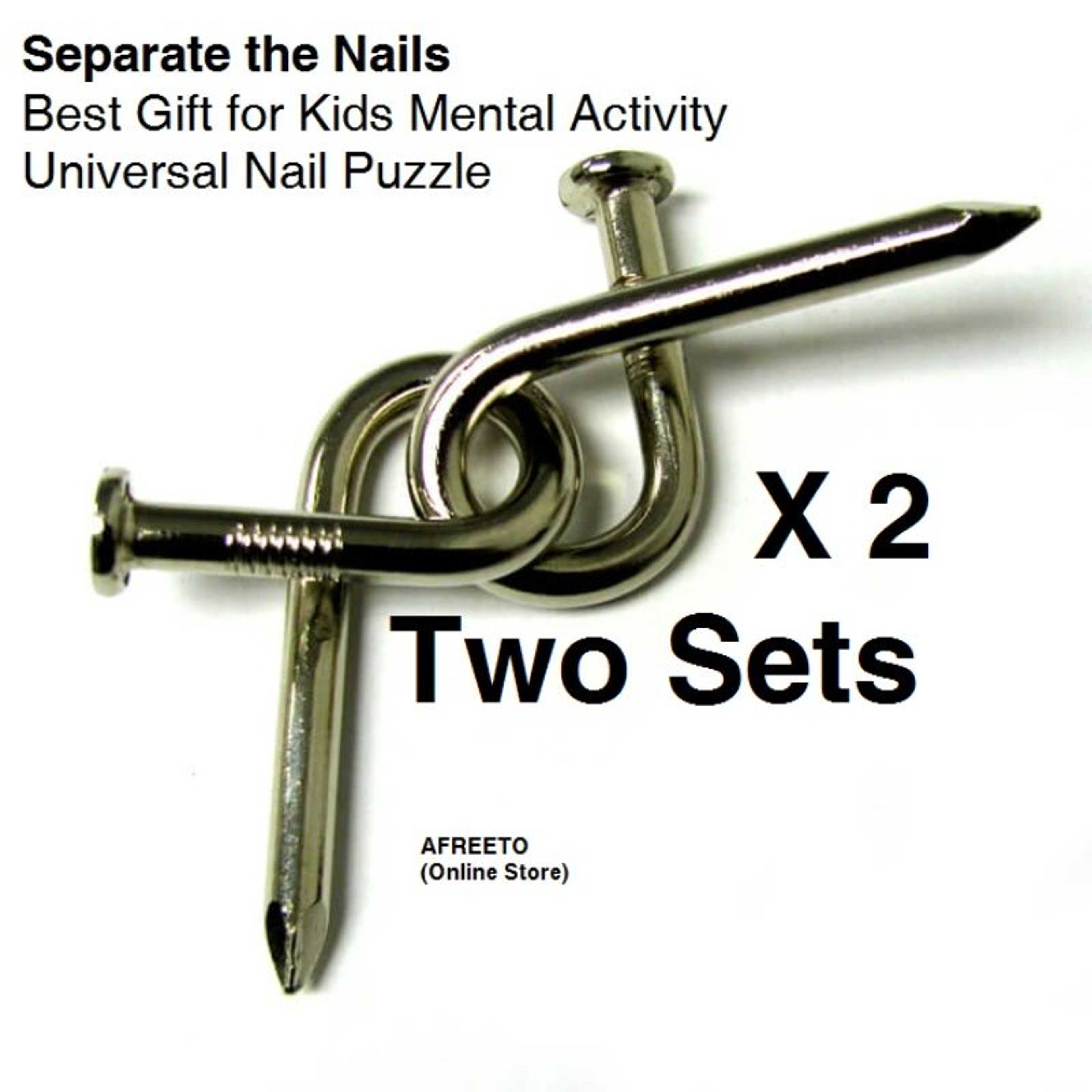 "Twisted Nails Puzzle Magic Trick - Bent Nail Puzzle - Brain Puzzles for Kids - Brain Teasers Puzzles "