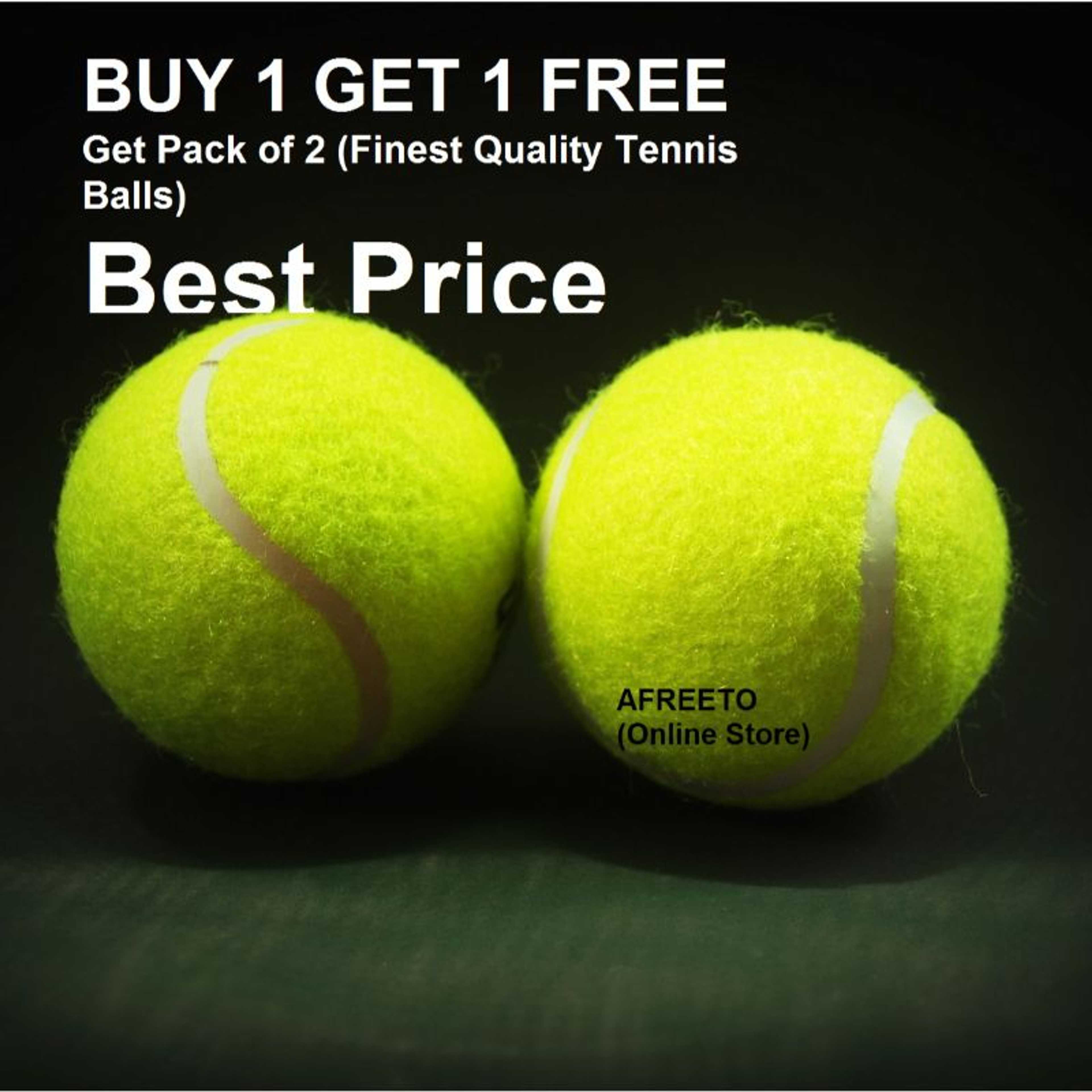 "Tennis Ball Pack of 2 Durable Practice Ball for Cricket & tennis. Professional Rubber tennis balls "