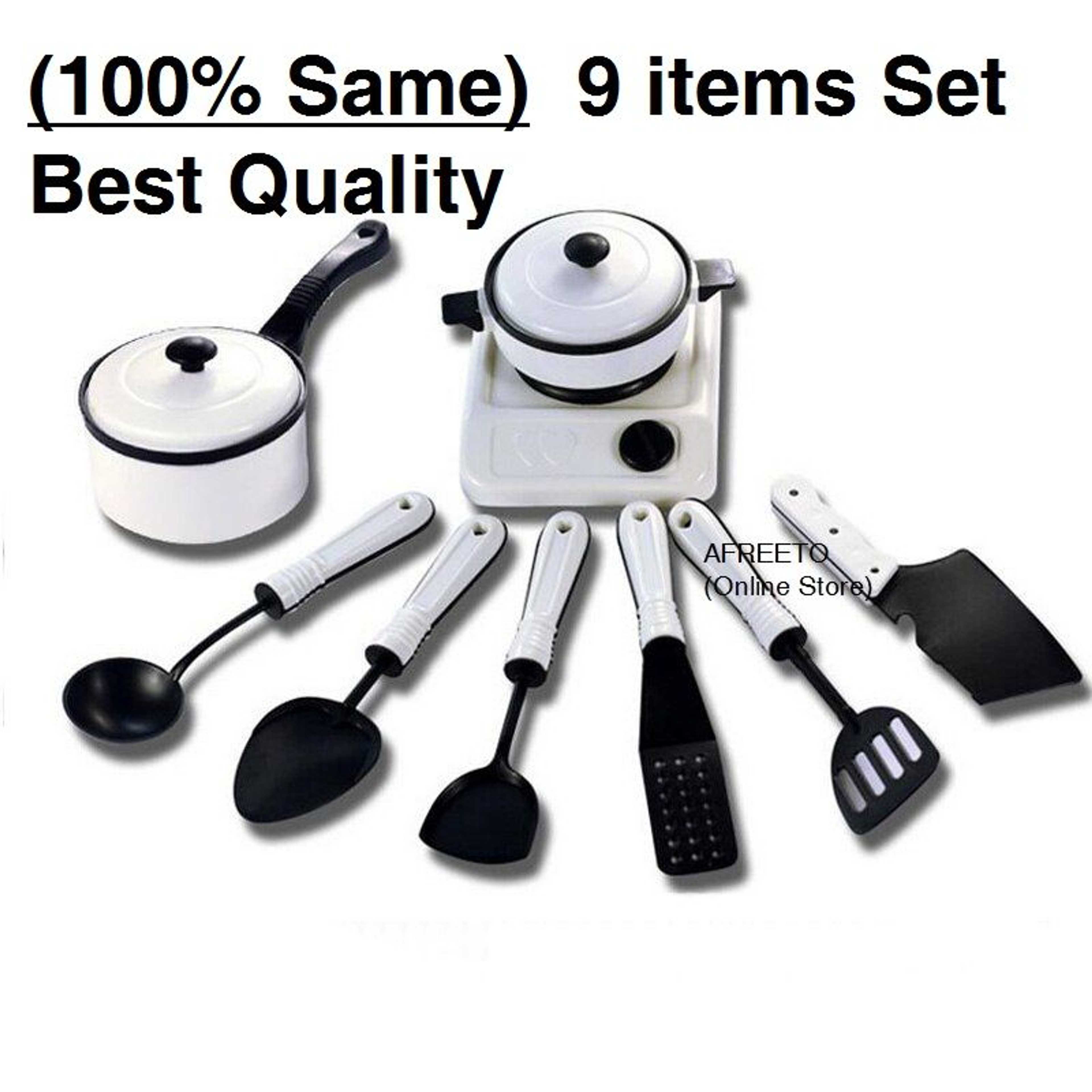"Kitchen set for kids 9 pieces House Hold Kitchen Accessories toy Set for Girls Small kitchen toy set "