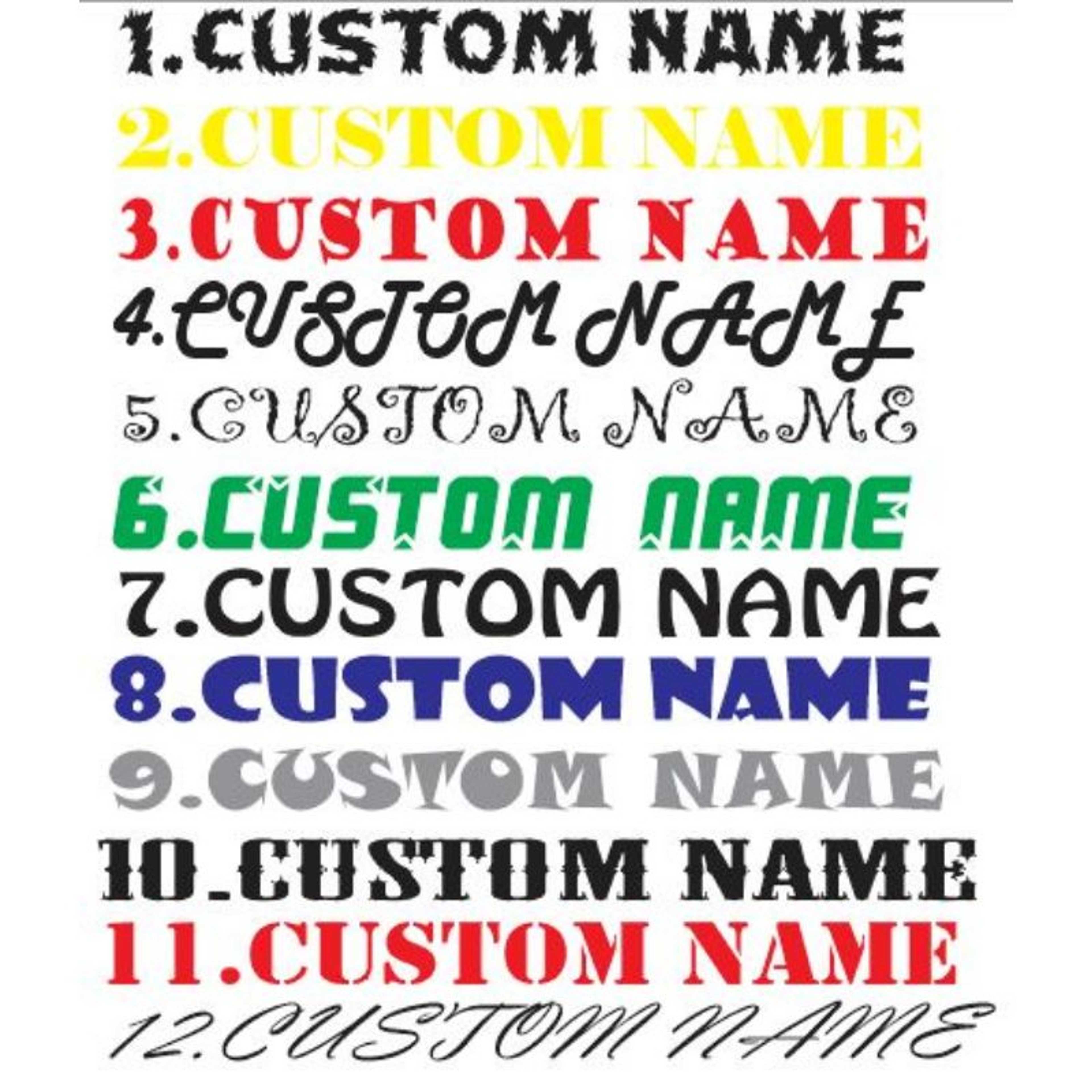 "Custom Text Personalised Name lettering For Cars Or Wall Sticker 12 Inches for cars laptops mobiles "