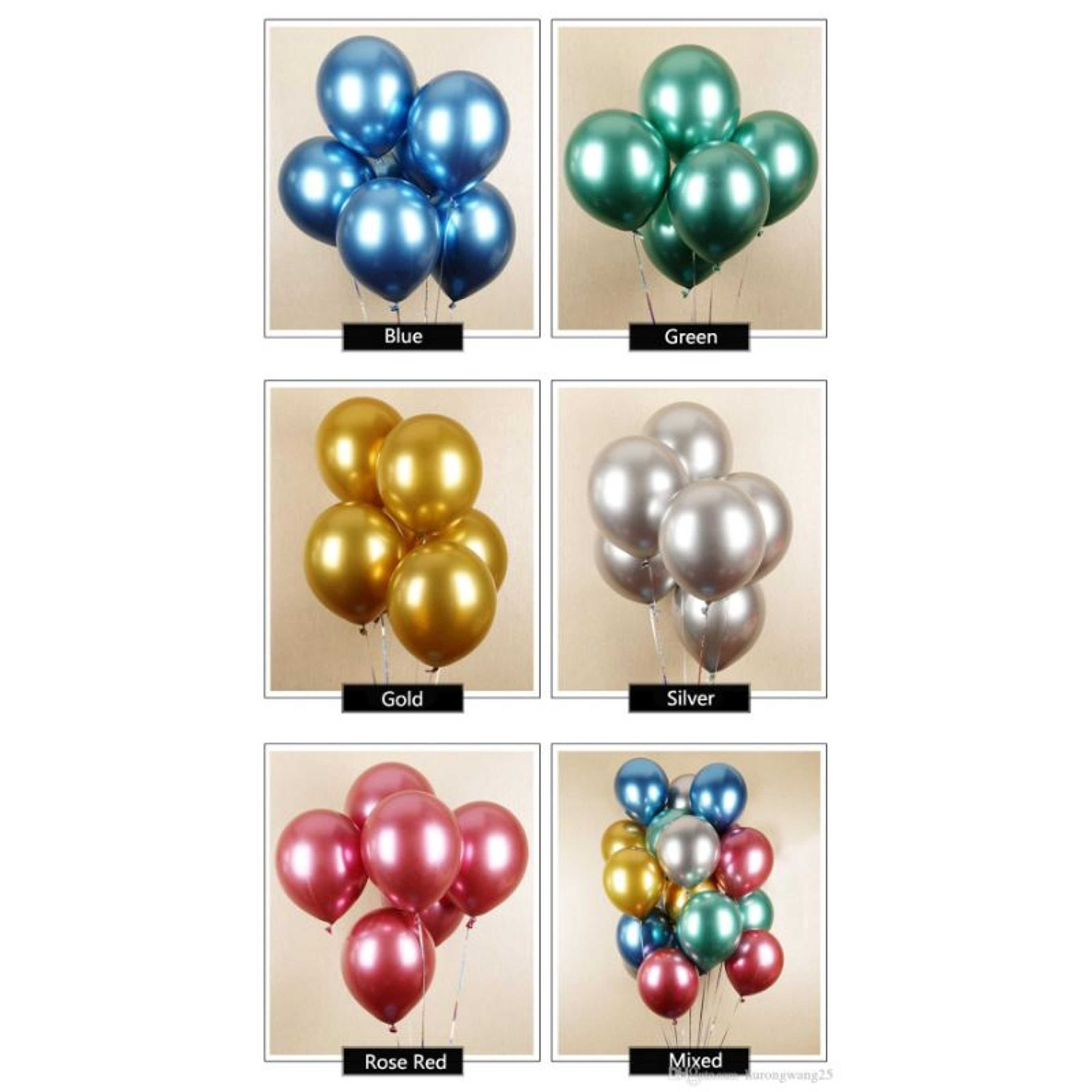 10 Large Metallic Chrome Balloons Pack of 10 Pieces Price is Per Pack Select Your Colour From Variation Box And Place the order