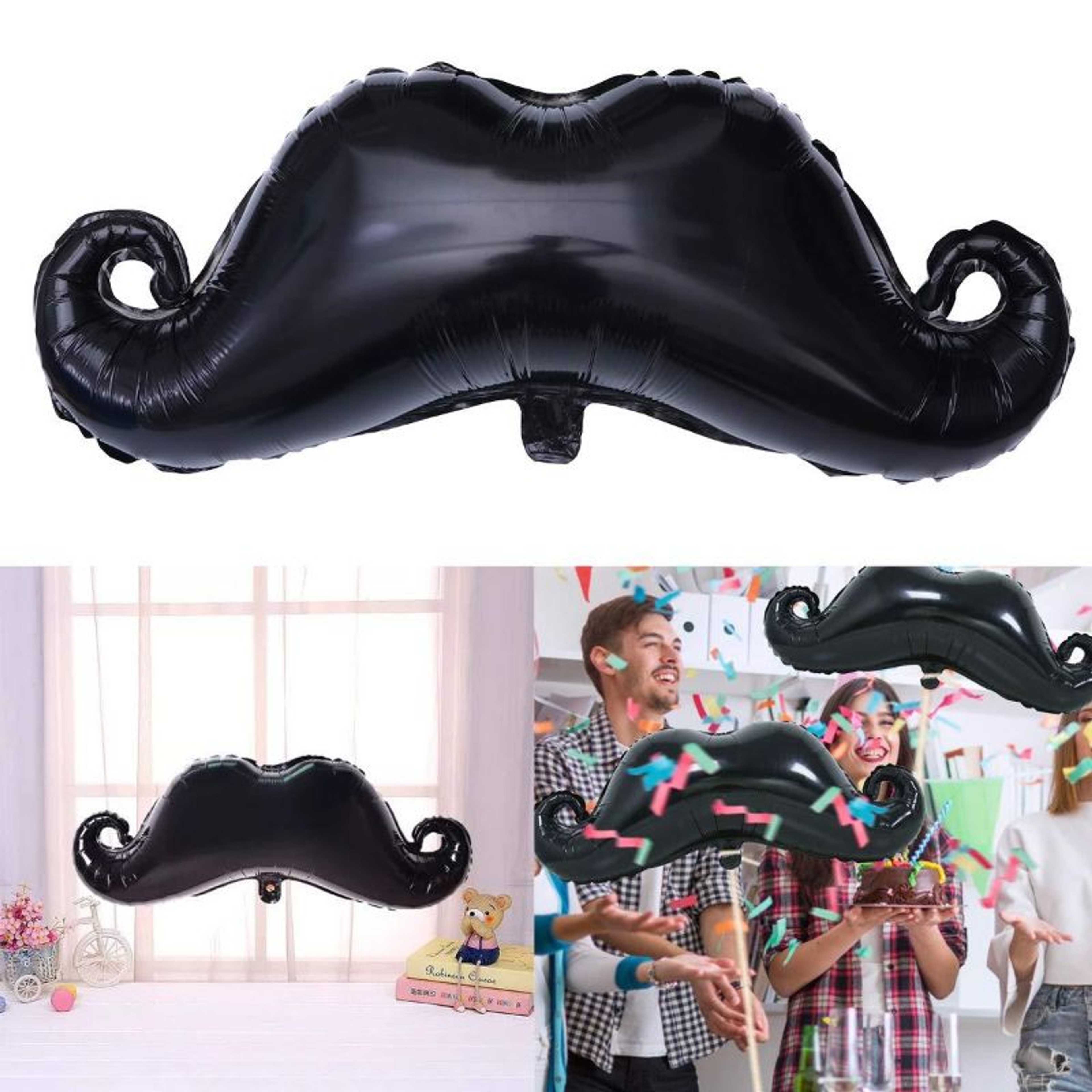 Mustache Foil Balloon Large 35 Inches Big Shape Helium Balloons Birthday Party Pipe To Inflate Included Unbeatable Low Price Guarantee