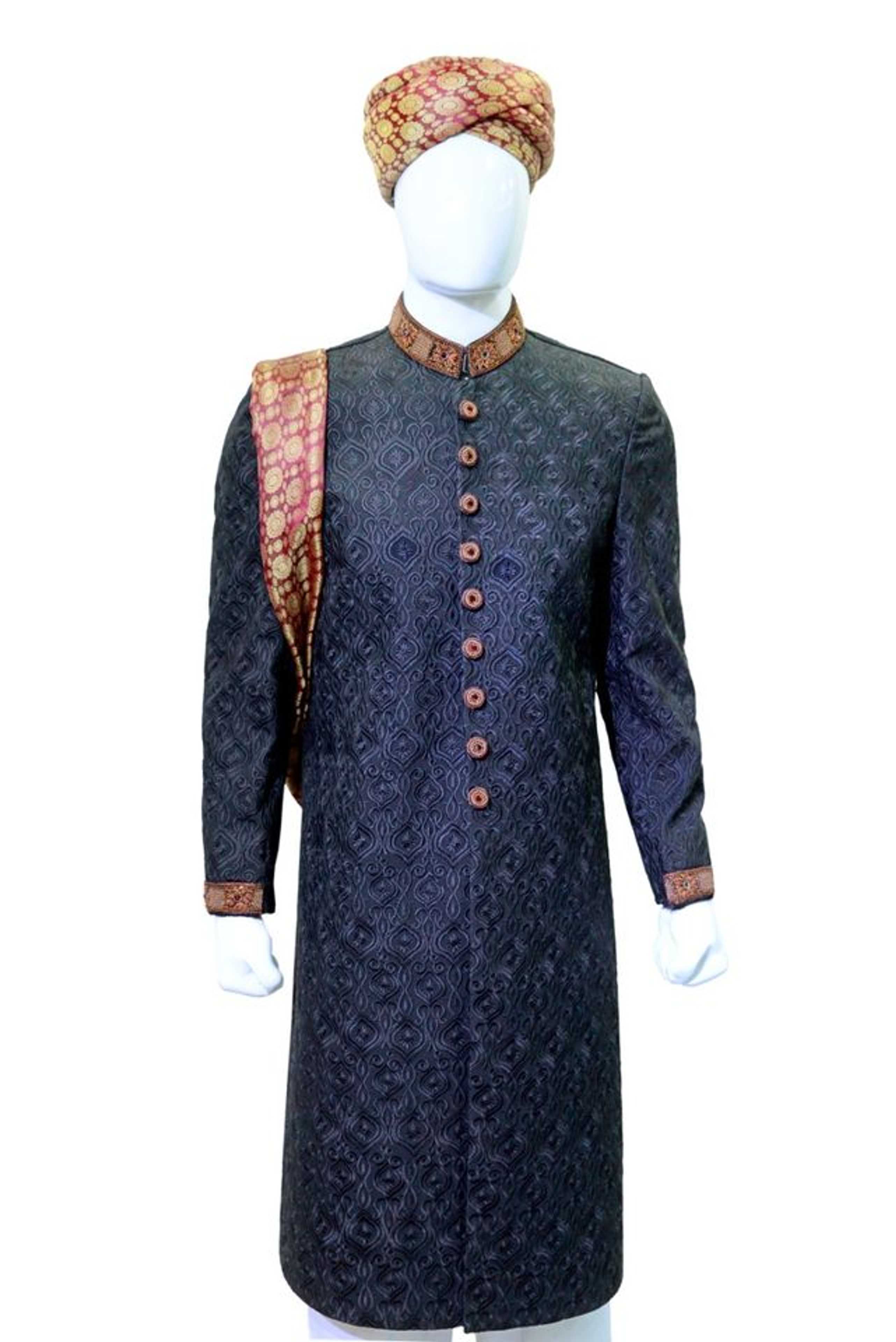 "Men's Sherwani w/ crown (pictured) and Khussa (shoes) "