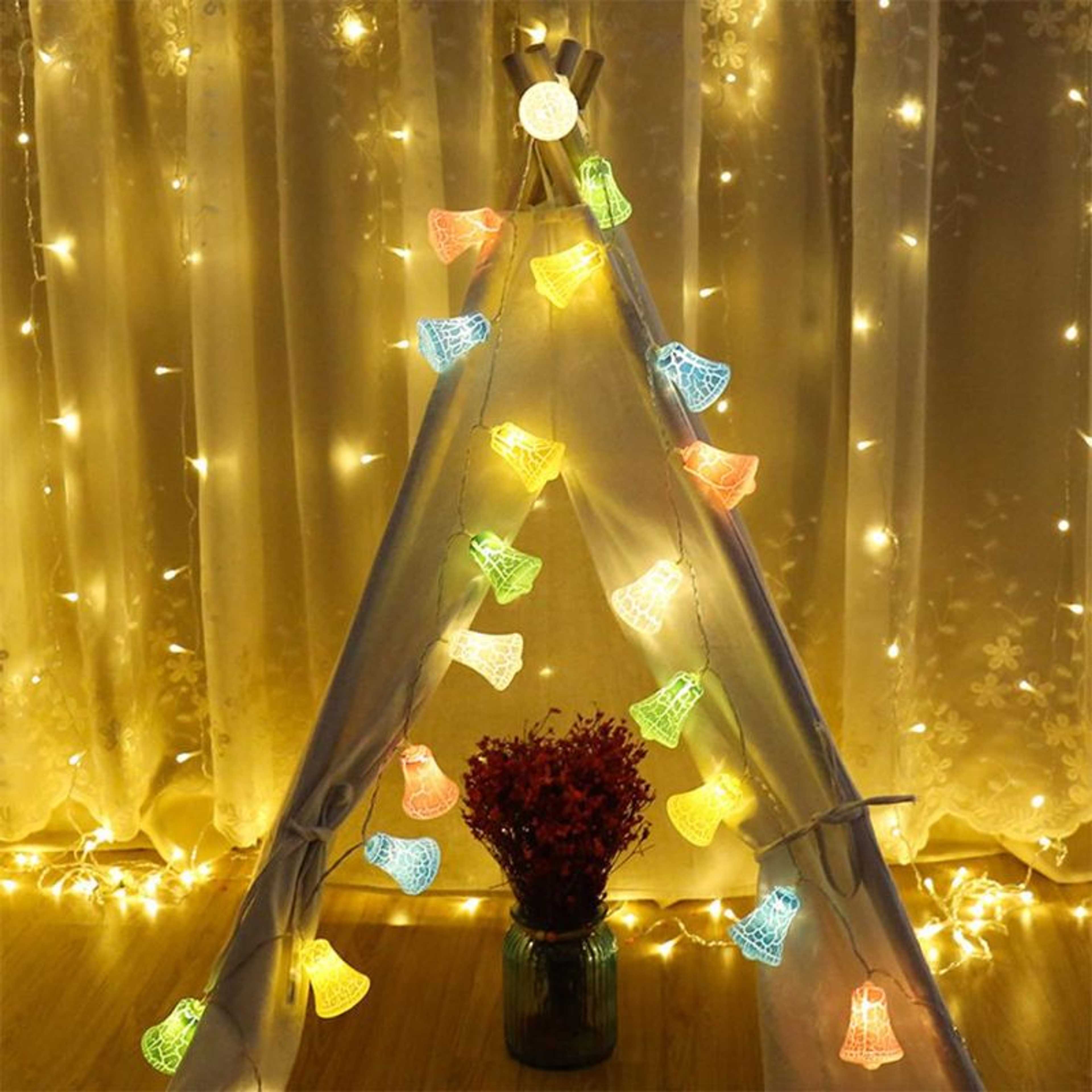 10 LED Crack Bell Shaped Fairy Sting Lights Multicolor - Product Main Image