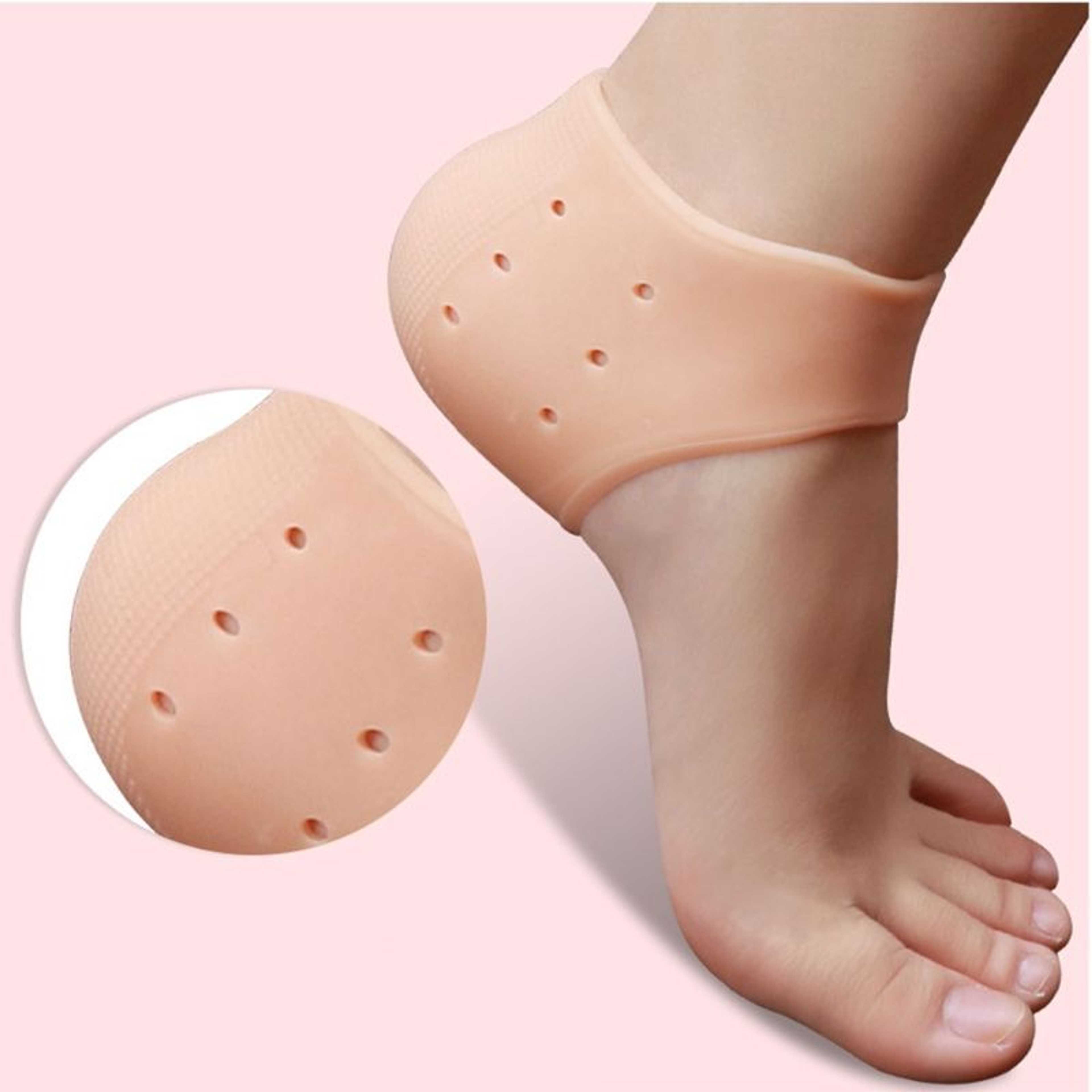 1 Pair Heel Anti Cracks Silicon Pads Feet Care Products Medical Cracked Silicone Care Heel Cover Cushion Anti-slip Maintenance Foot Heel Protection