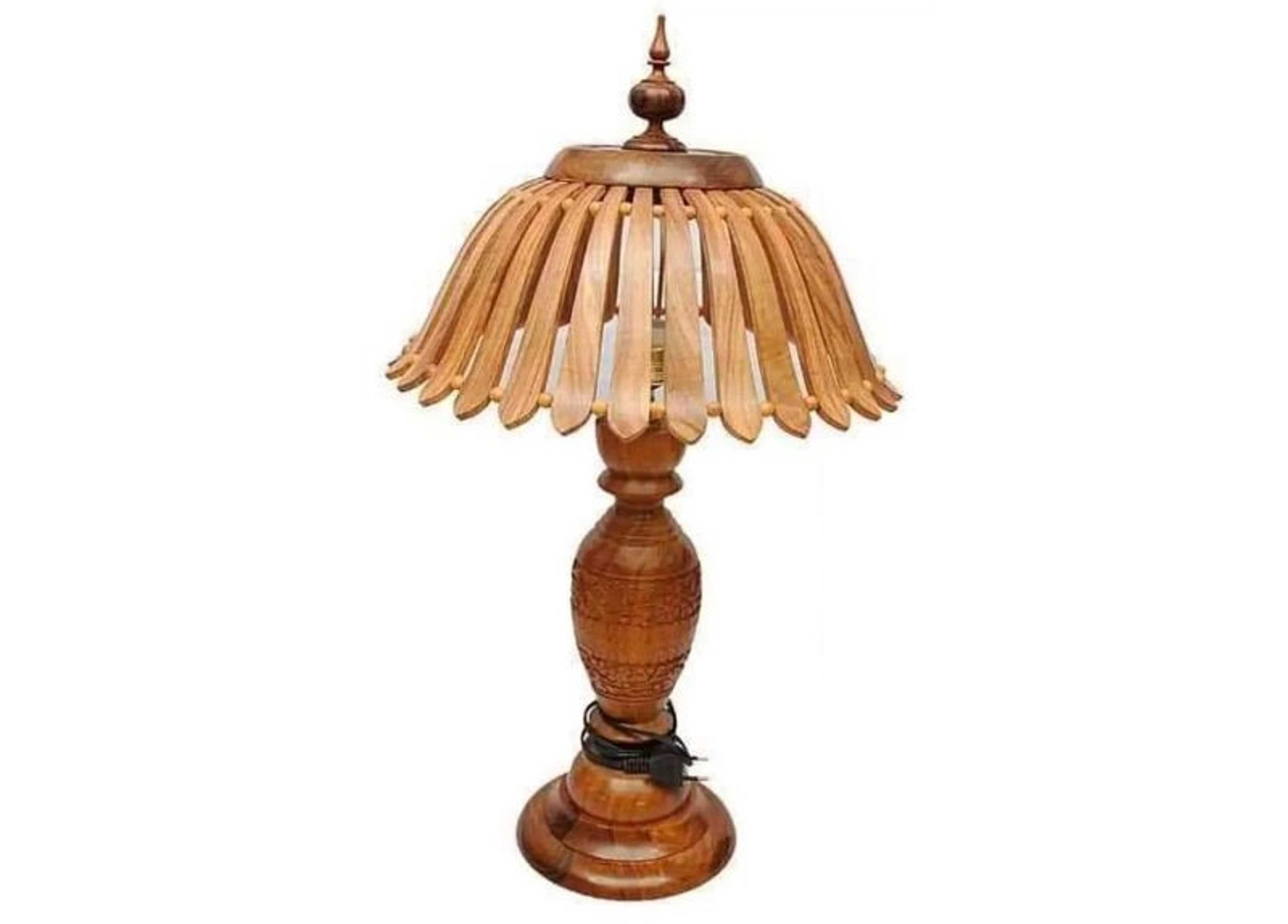 Table lamp pure sheesham wood 1 pc 