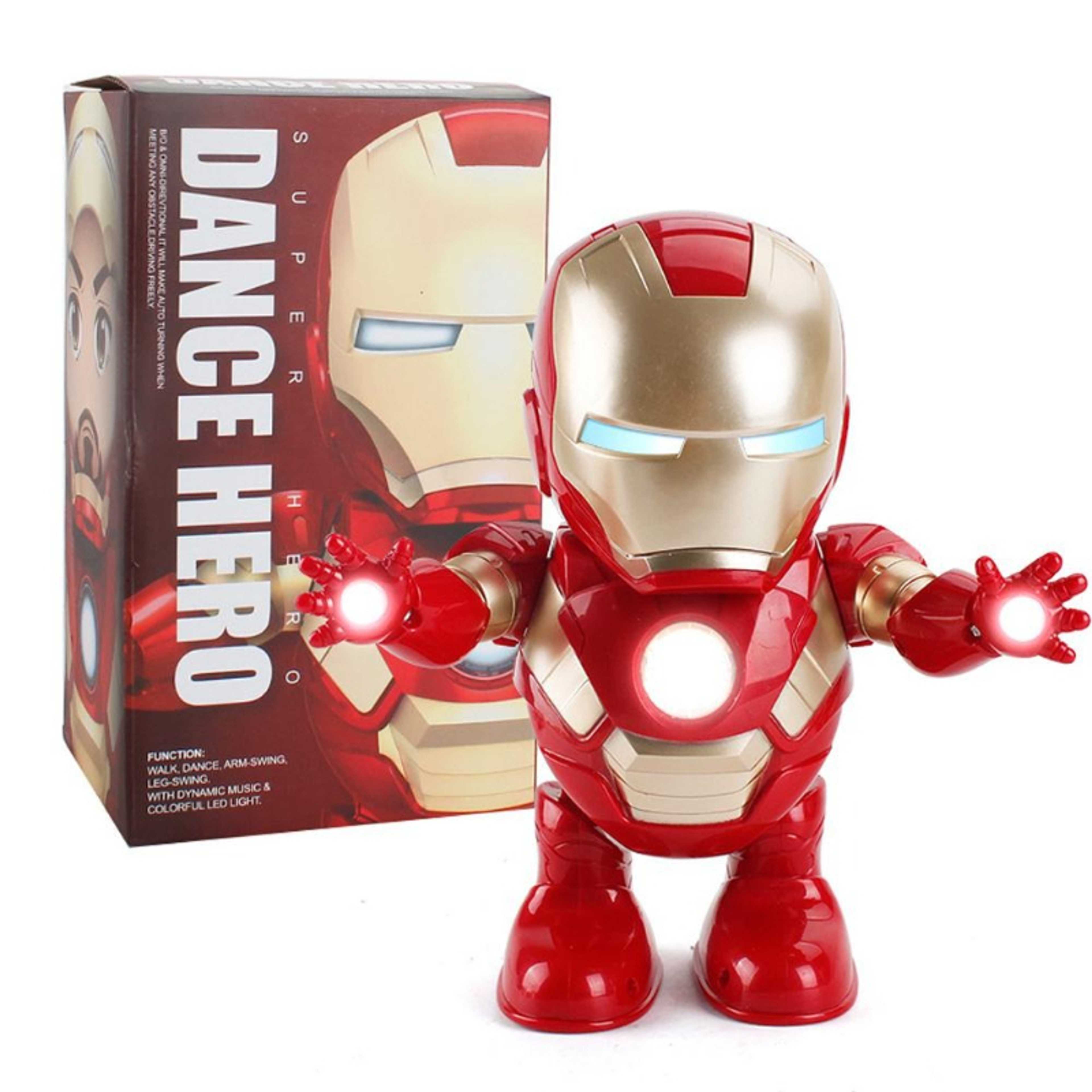 Avengers Marvel Ironman Dance Warrior Robot Lighting Music Electric Toy