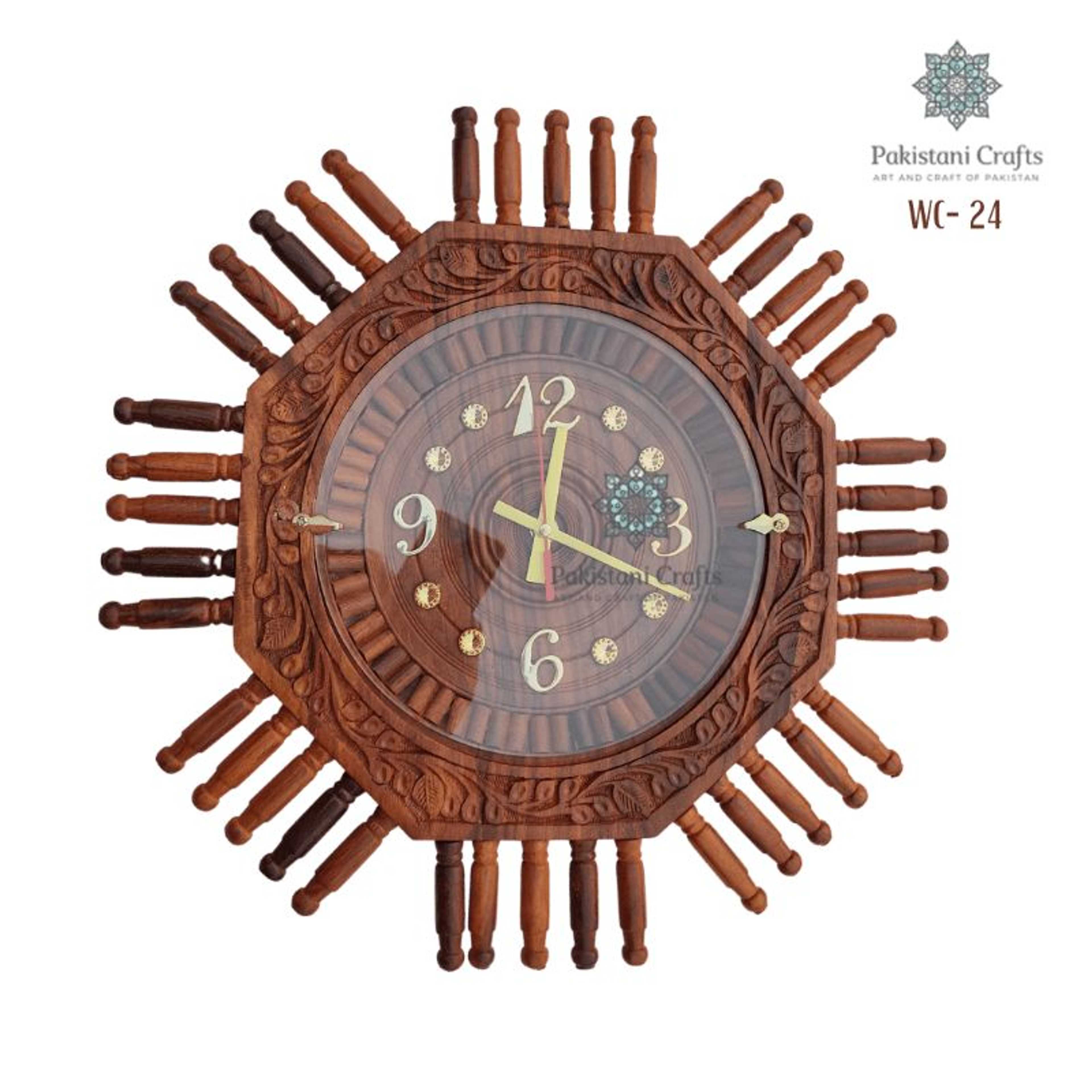 Wooden Wall Clock Traditional Style 