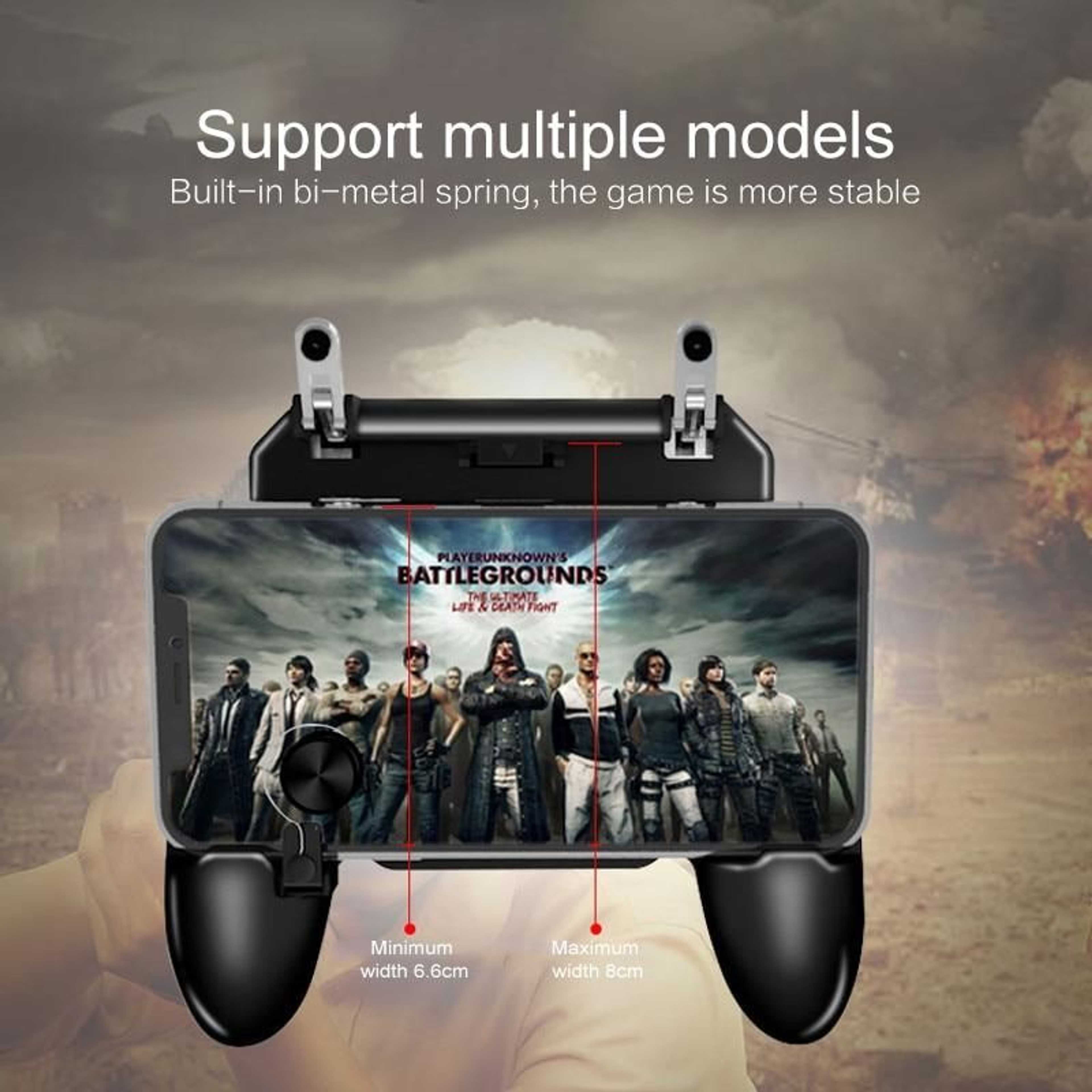 W11+ PUBG Mobile Game Controller Free Fire Joystick Gamepad Metal L1 R1 Button For Phones