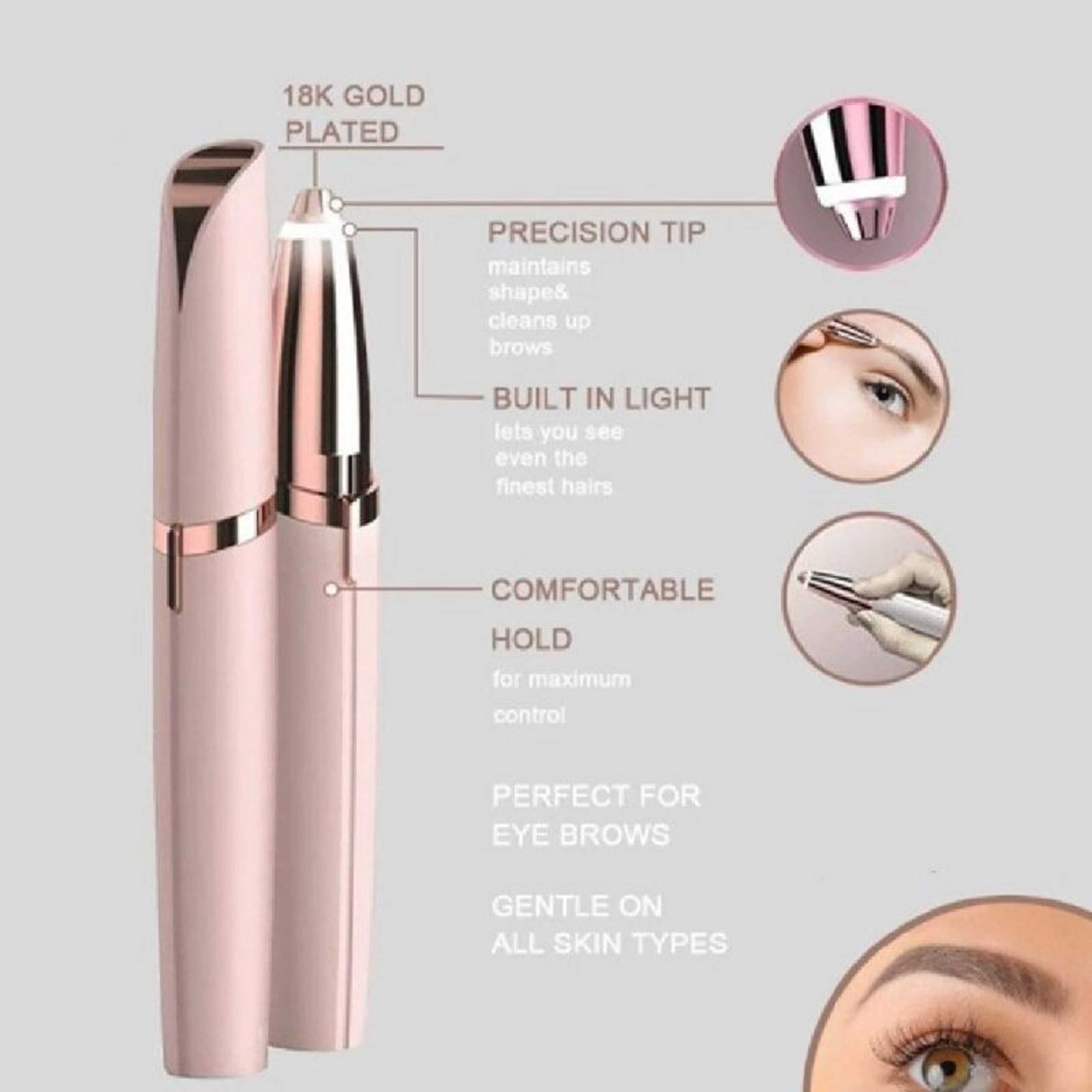 Electric Eyebrow Trimmer Makeup Mini Eye Brow Shaver Razor Portable Epilator Facial Hair Remover For Women