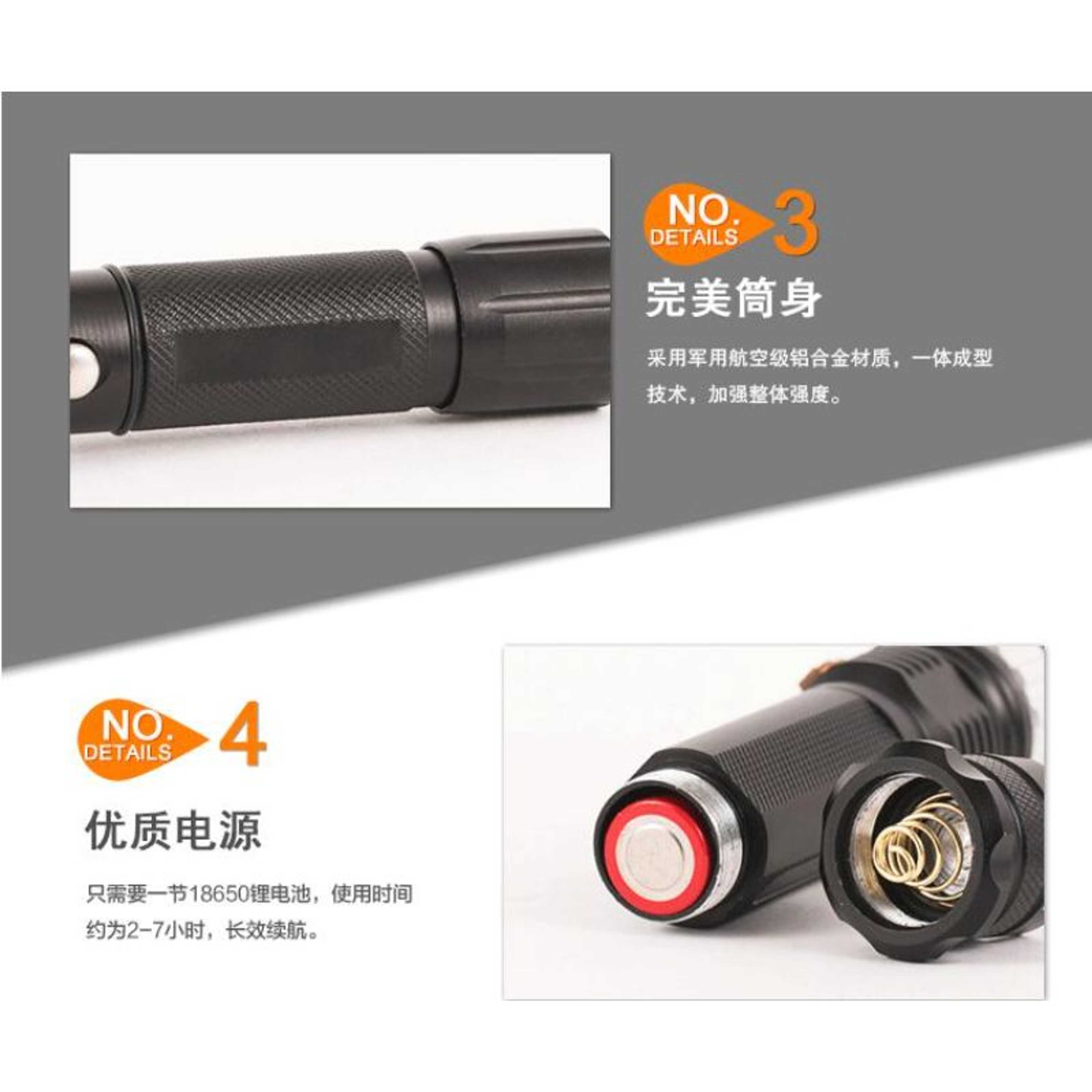 High Quality Led Flashlight Hard Light And Can Direct Charging Car Charging