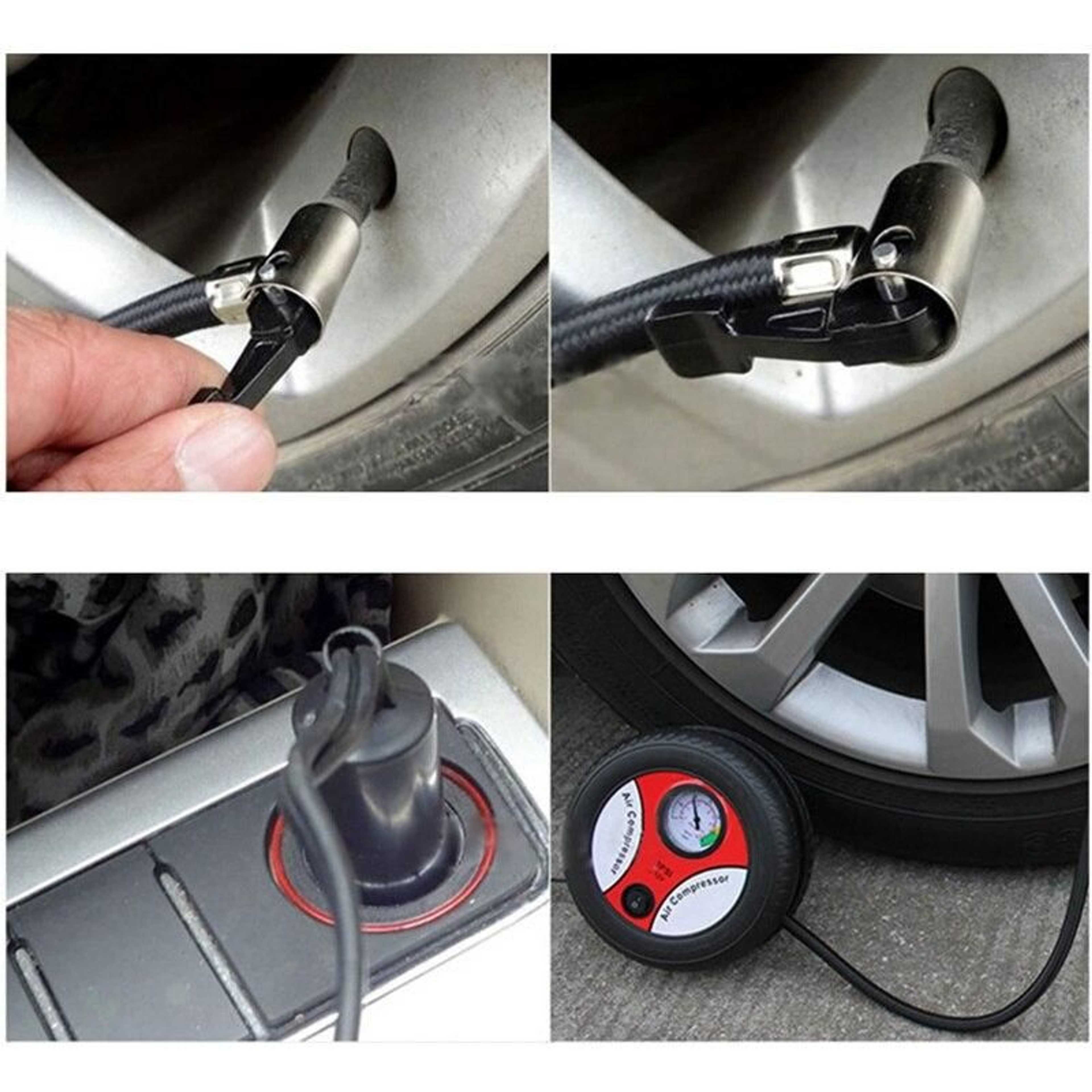 DC 12V Electric Car Tire Inflatable Air Pumps Tyre Pressure Monitor Compressor Portable For Bike Car