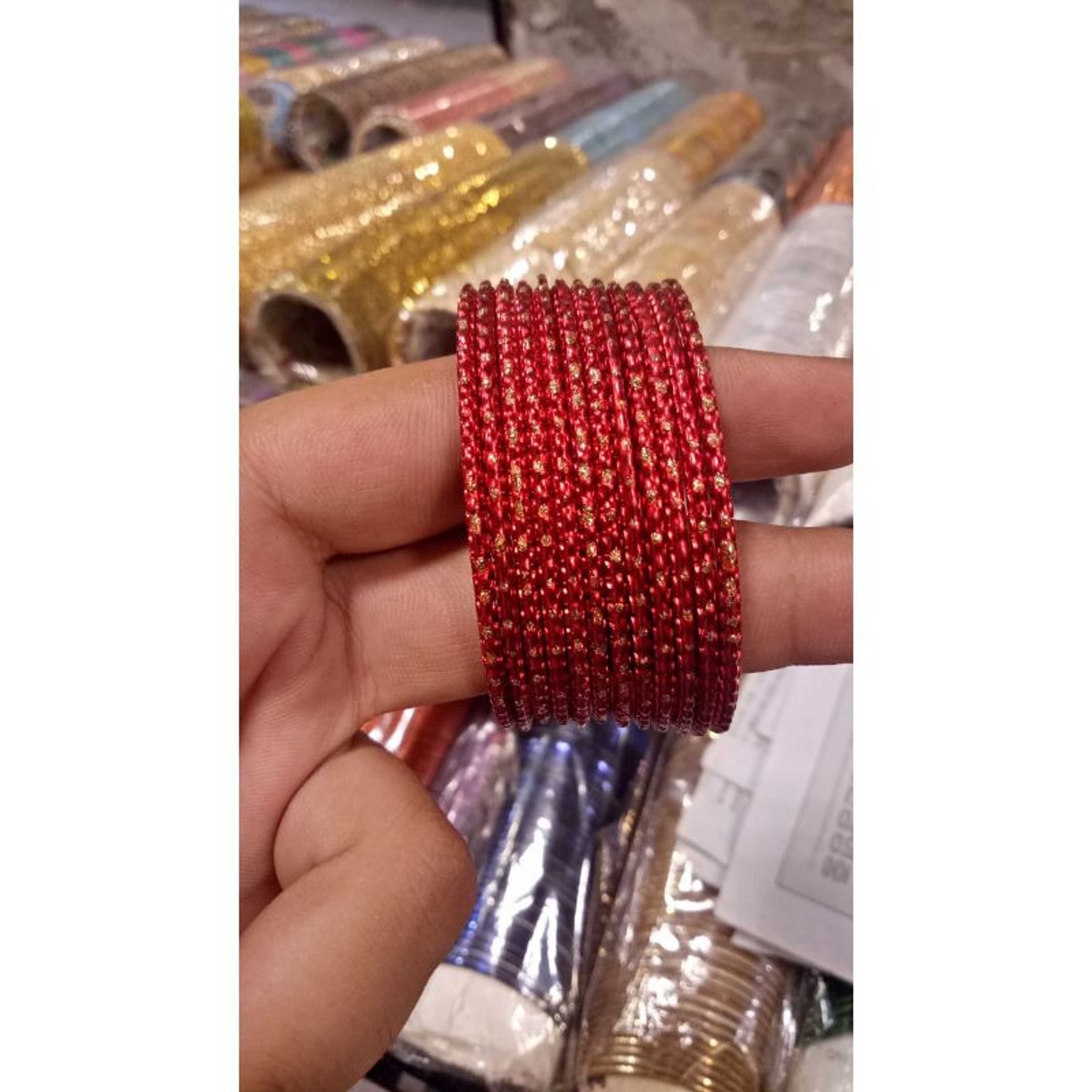 Red Color Metal Bangles