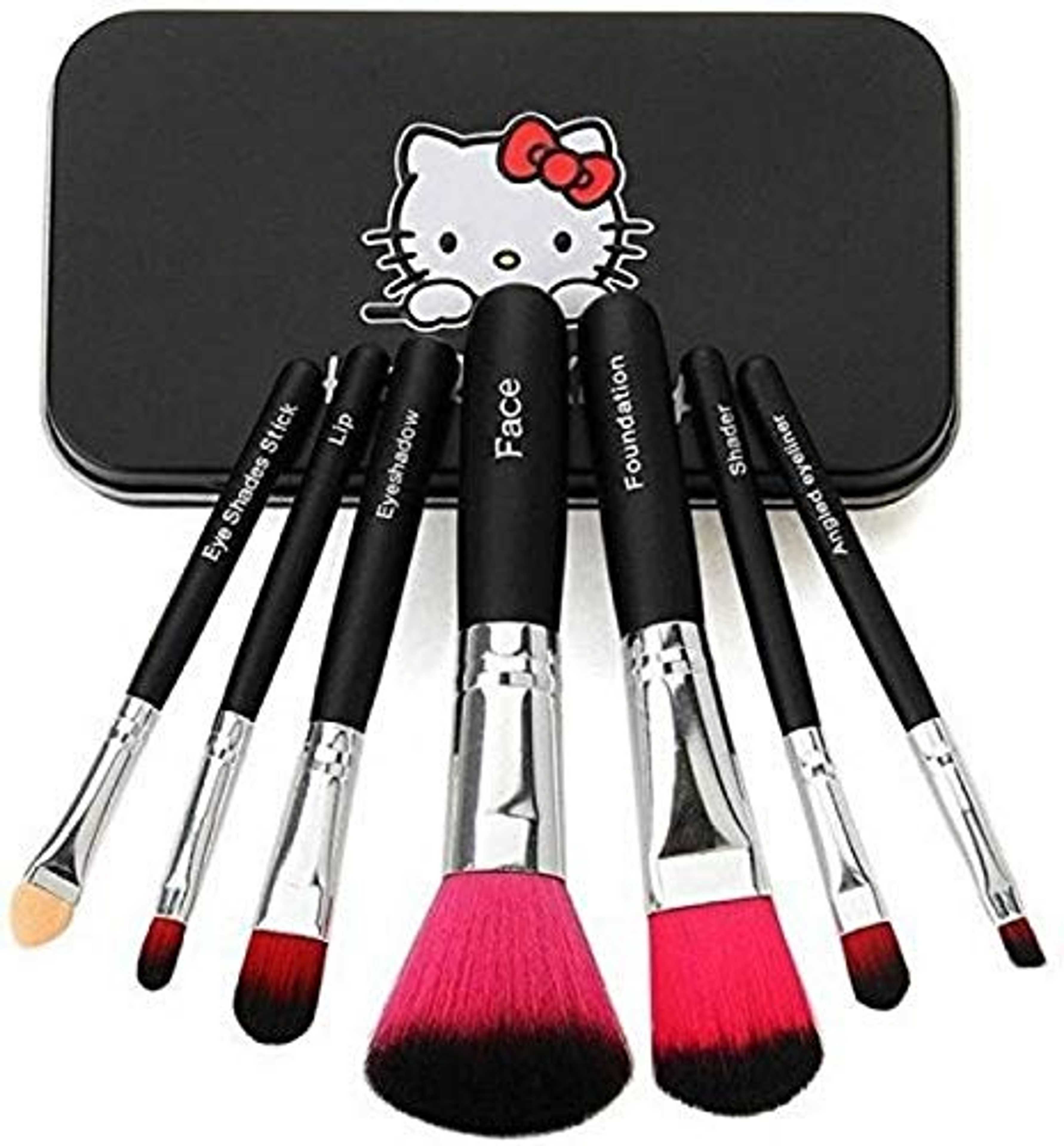 Hello Kitty Make Up Brush Set black (7 Pieces)